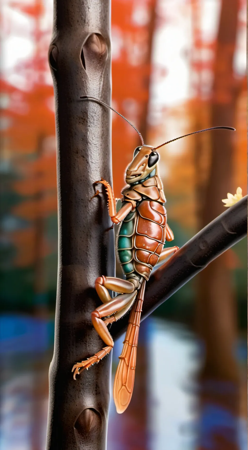 ai character: grasshopper  background