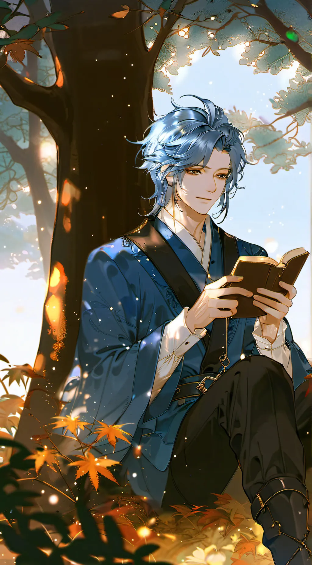 ai character: Vion the bookworm  background