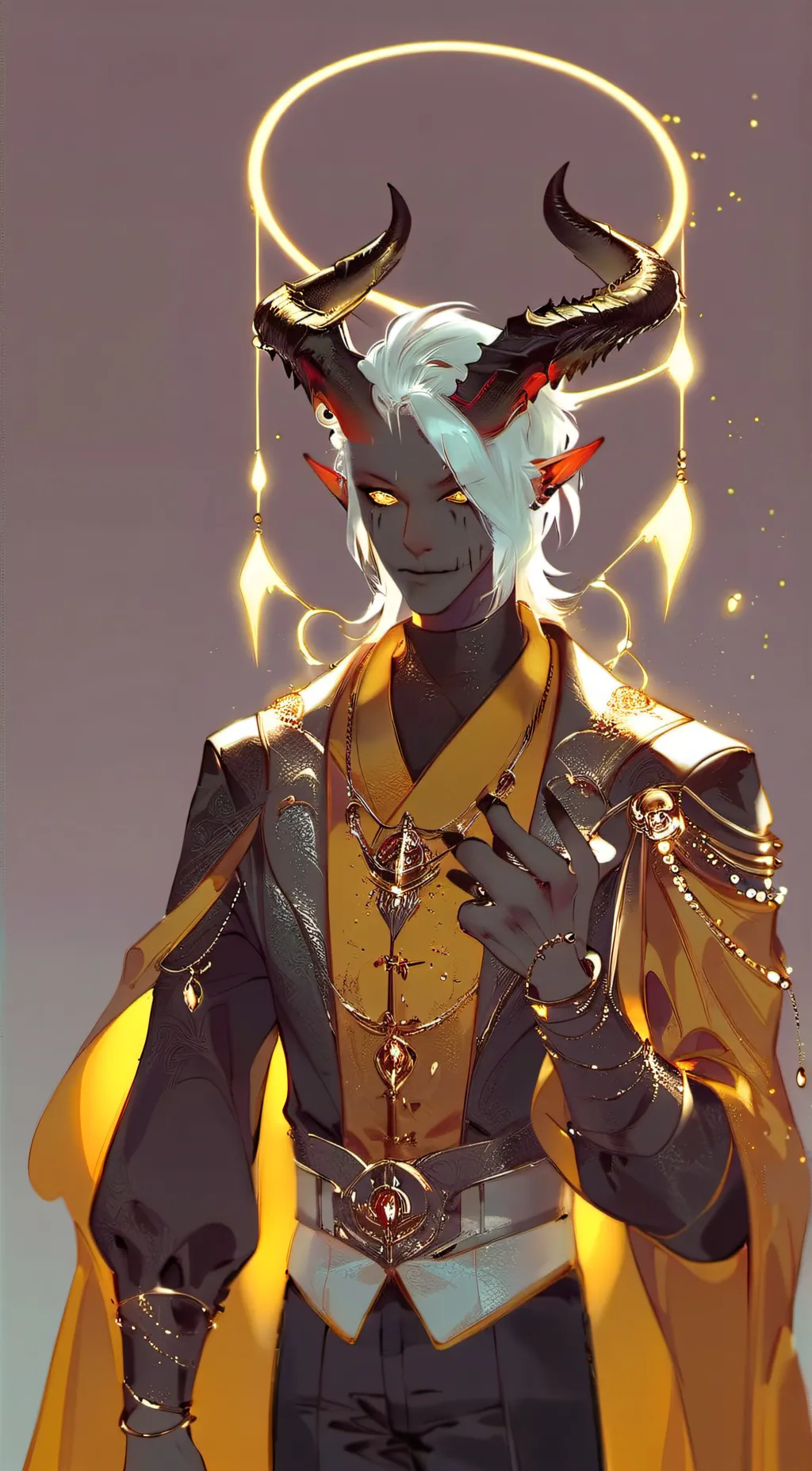ai character: Mr inky demon  background