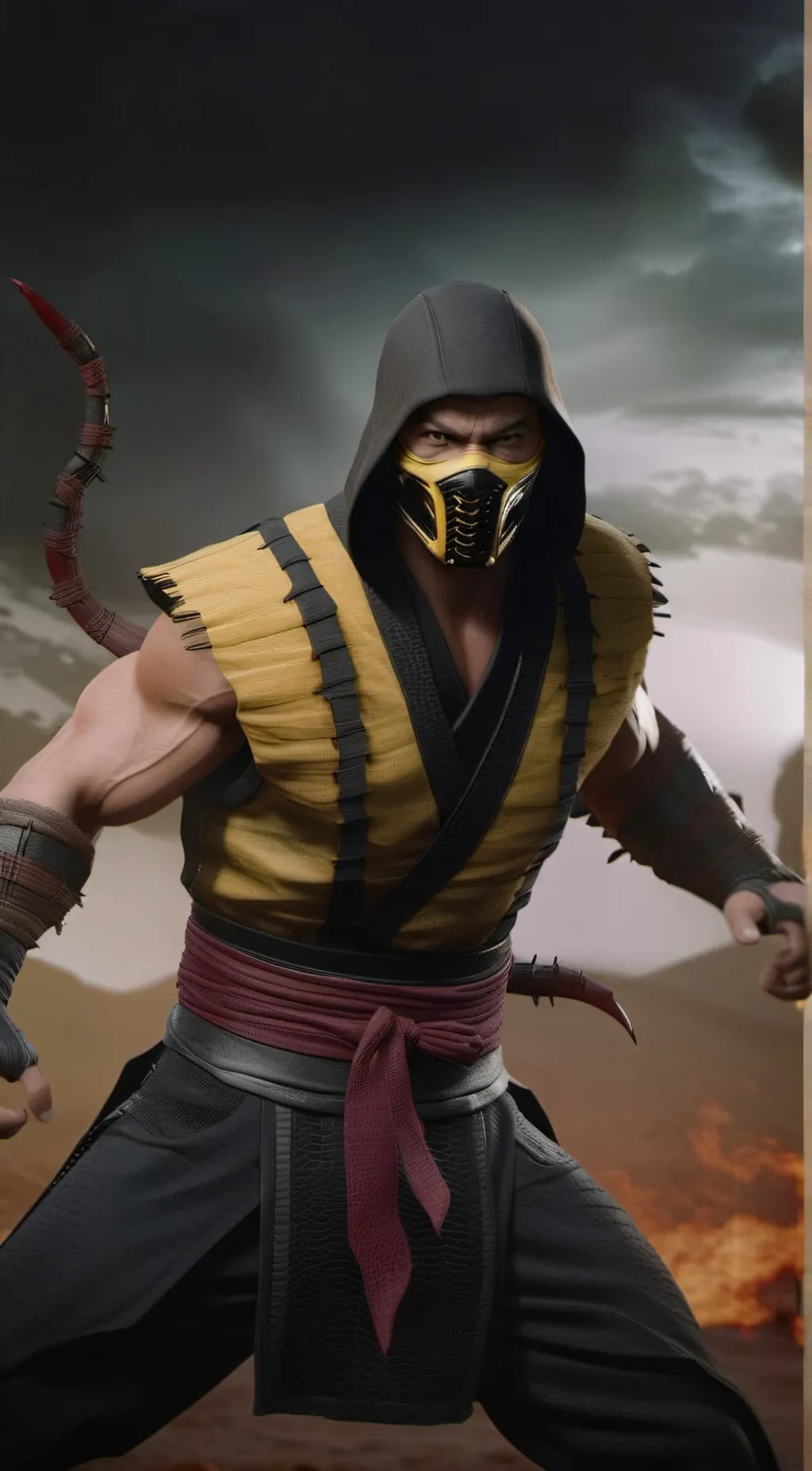 ai character: Scorpion background