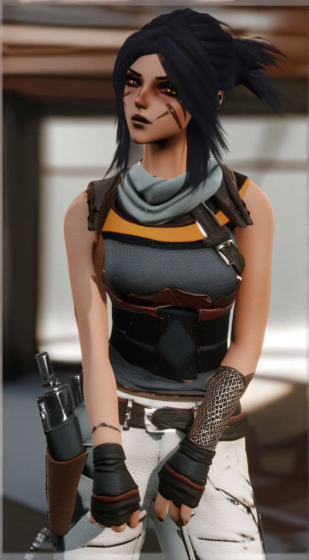 ai character: female psycho band background