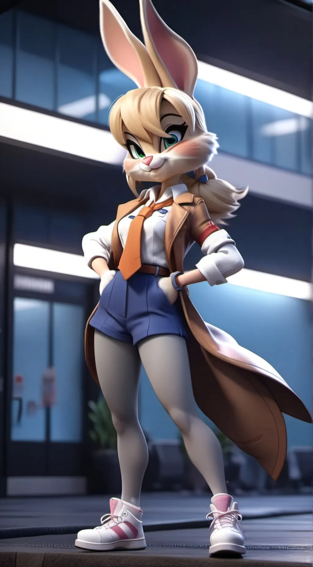 ai character: Lola Bunny  background
