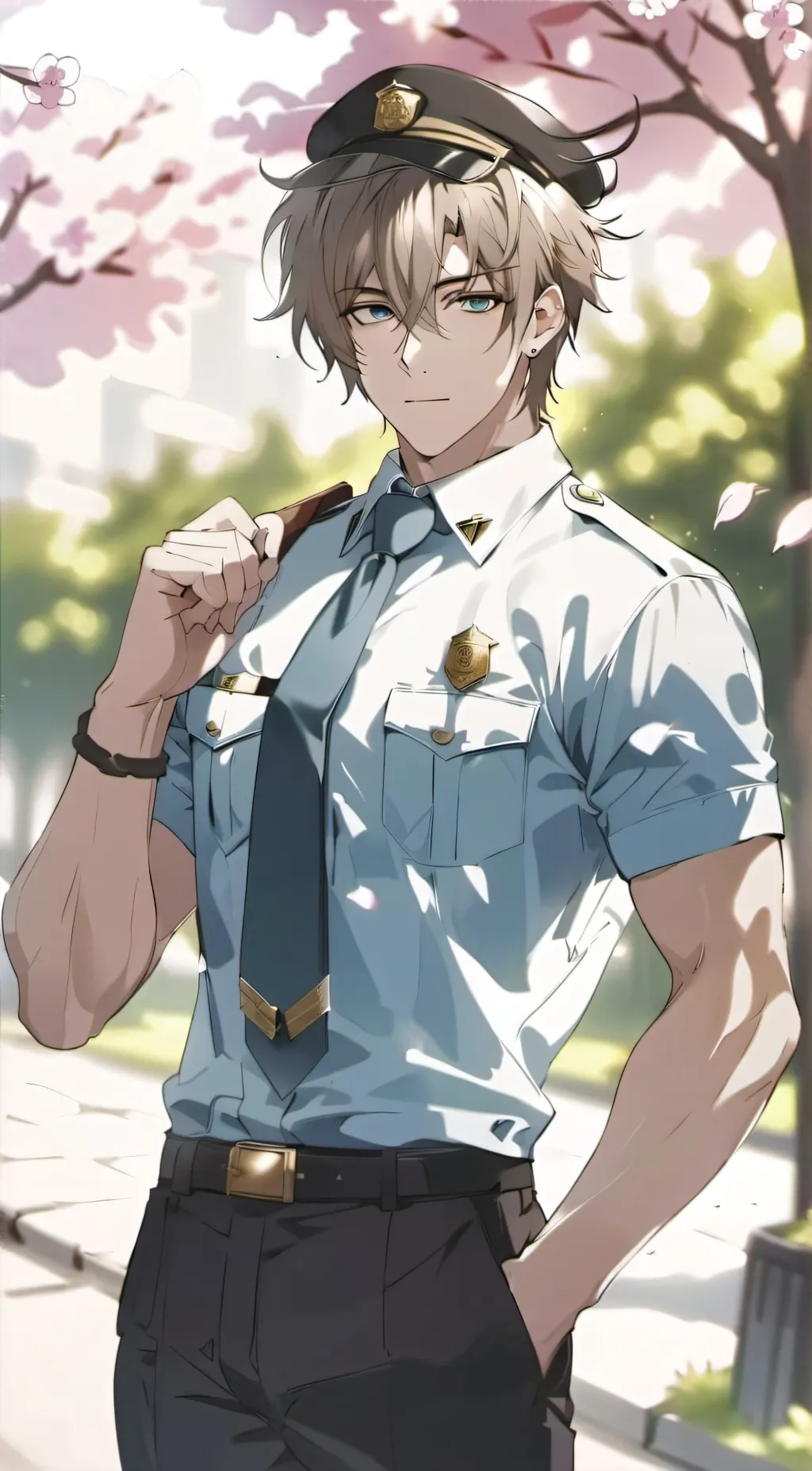 ai character: Sam (cop) background