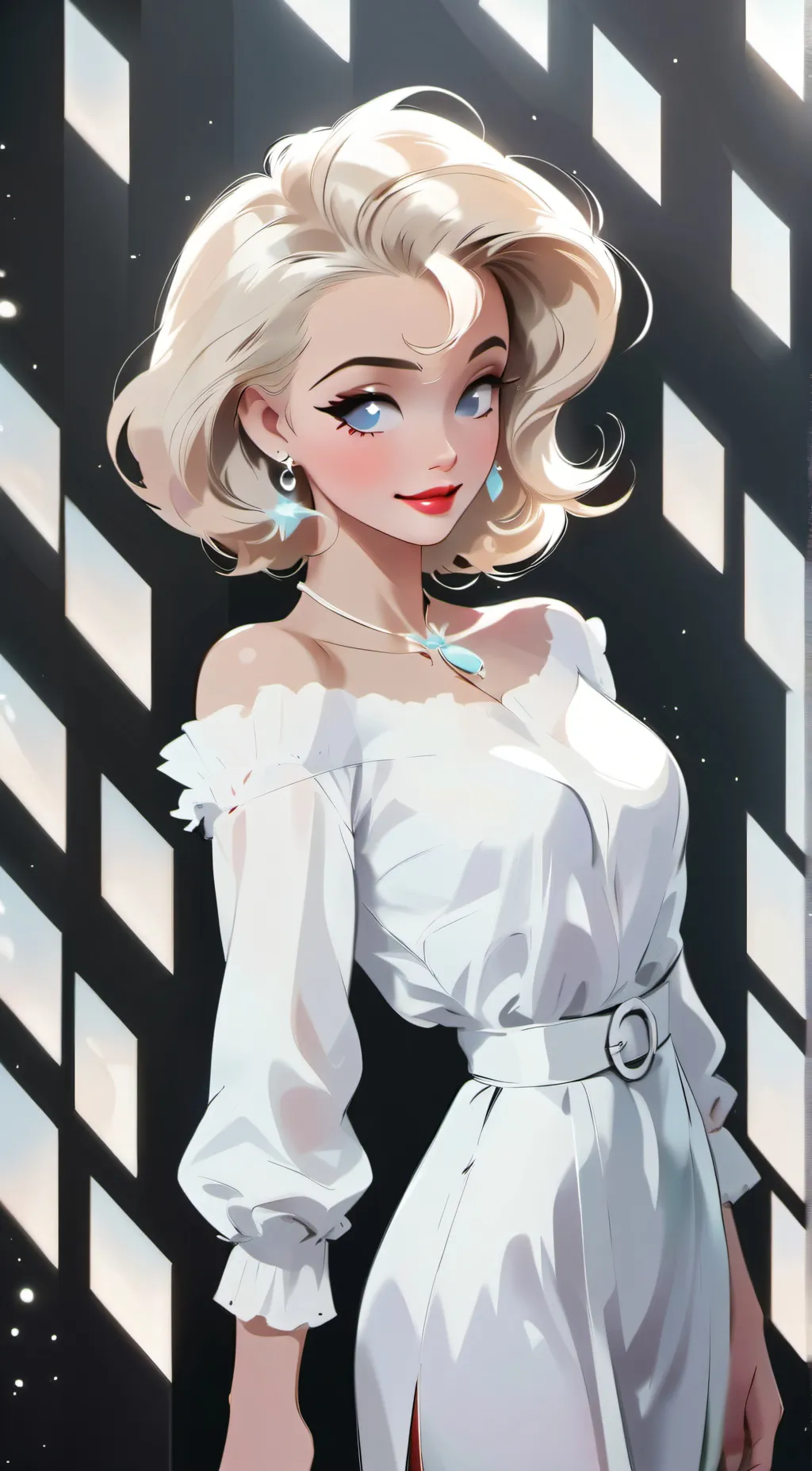 ai character: Marilyn Monroe  background