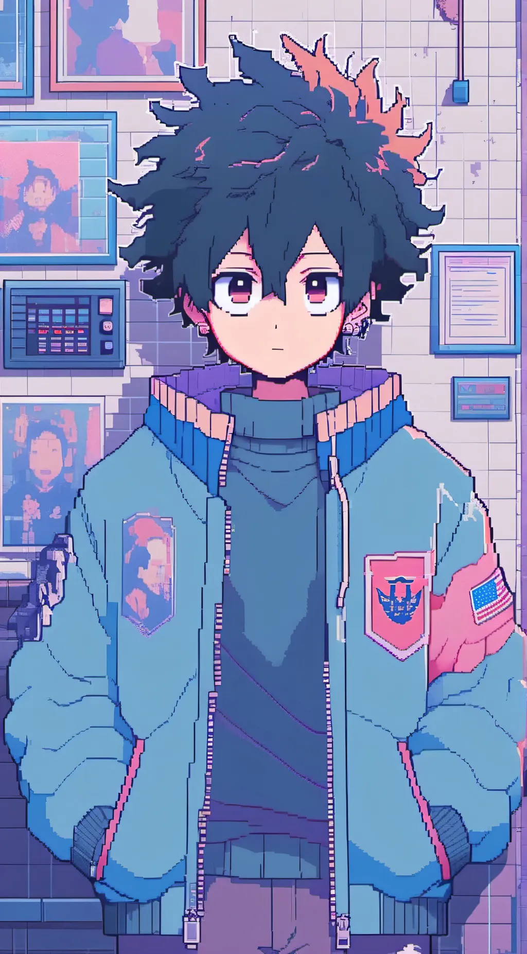 ai character: Mic x Aizawa kids background