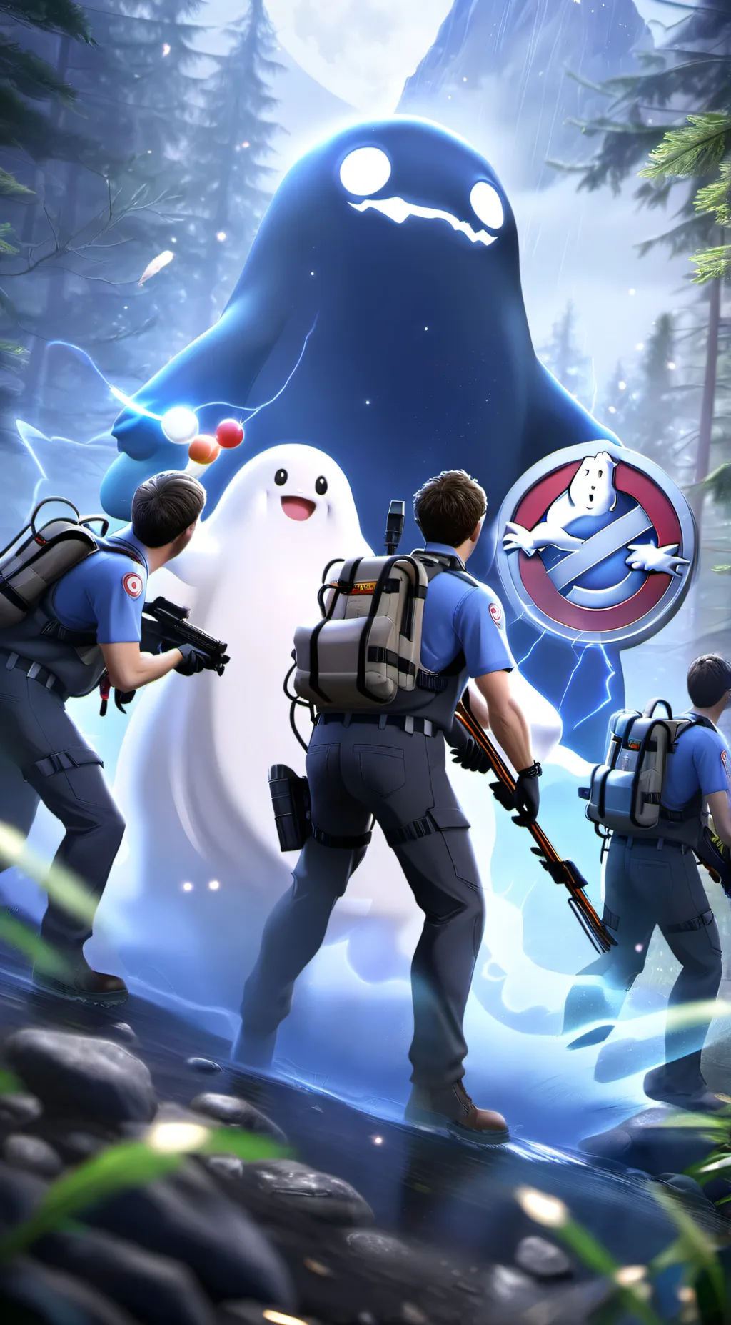 ai character: Ghost busters background