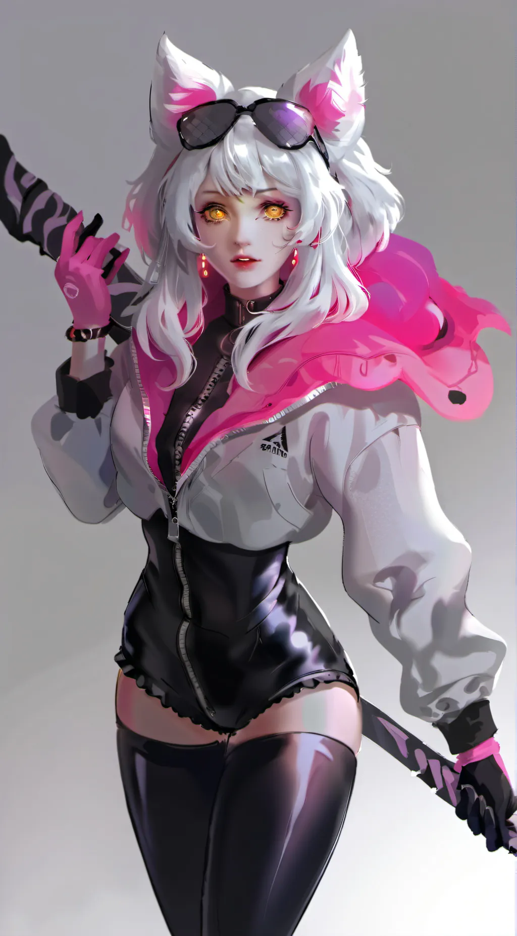 ai character: bubble gum background