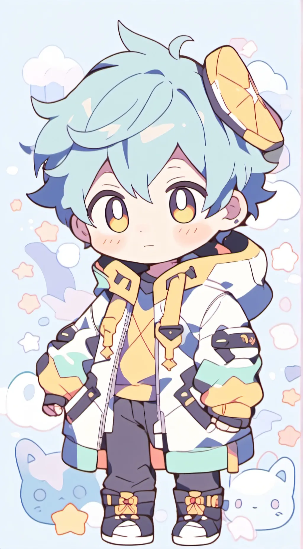 ai character: kora cool  background