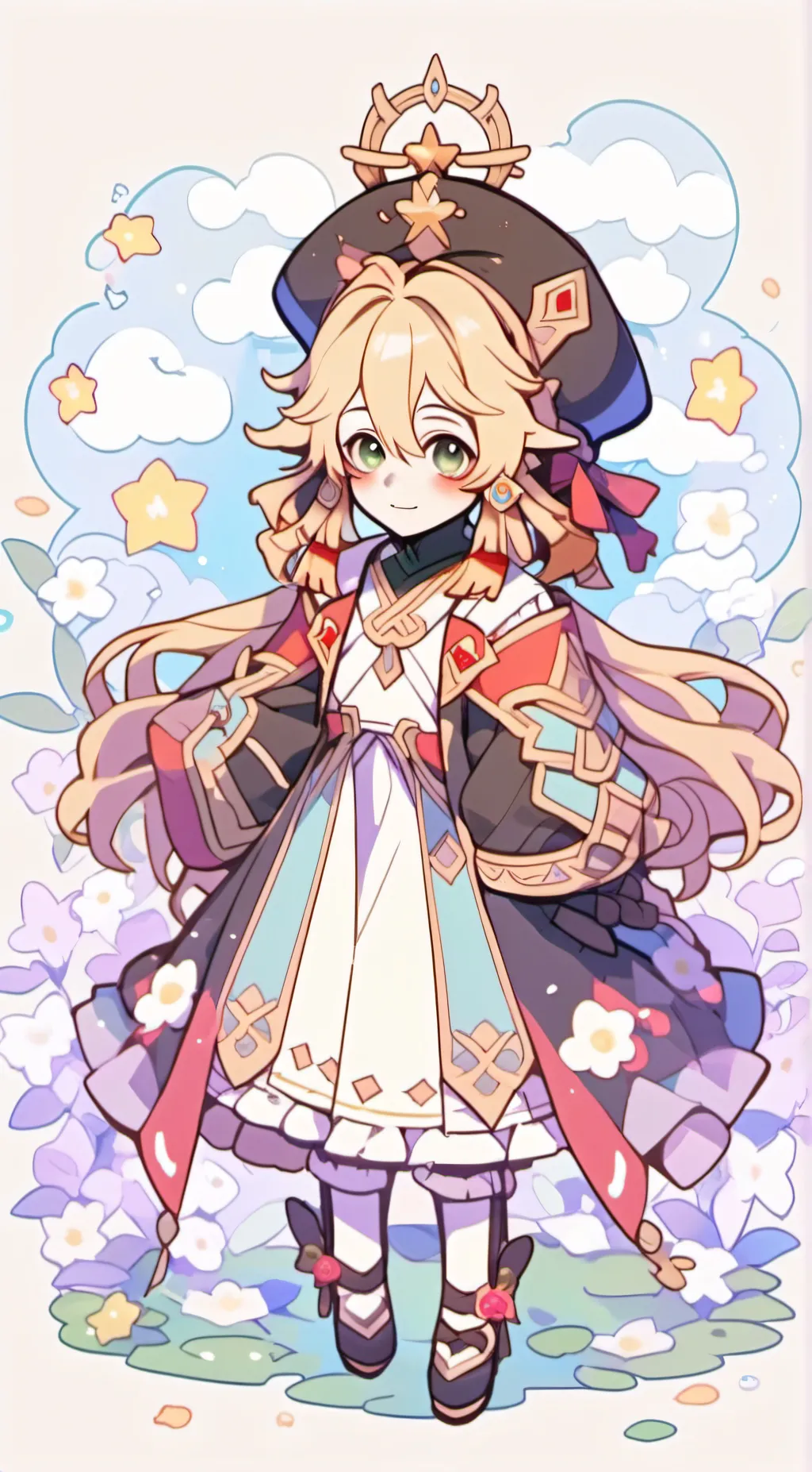 ai character: plushie douma~~~~ background