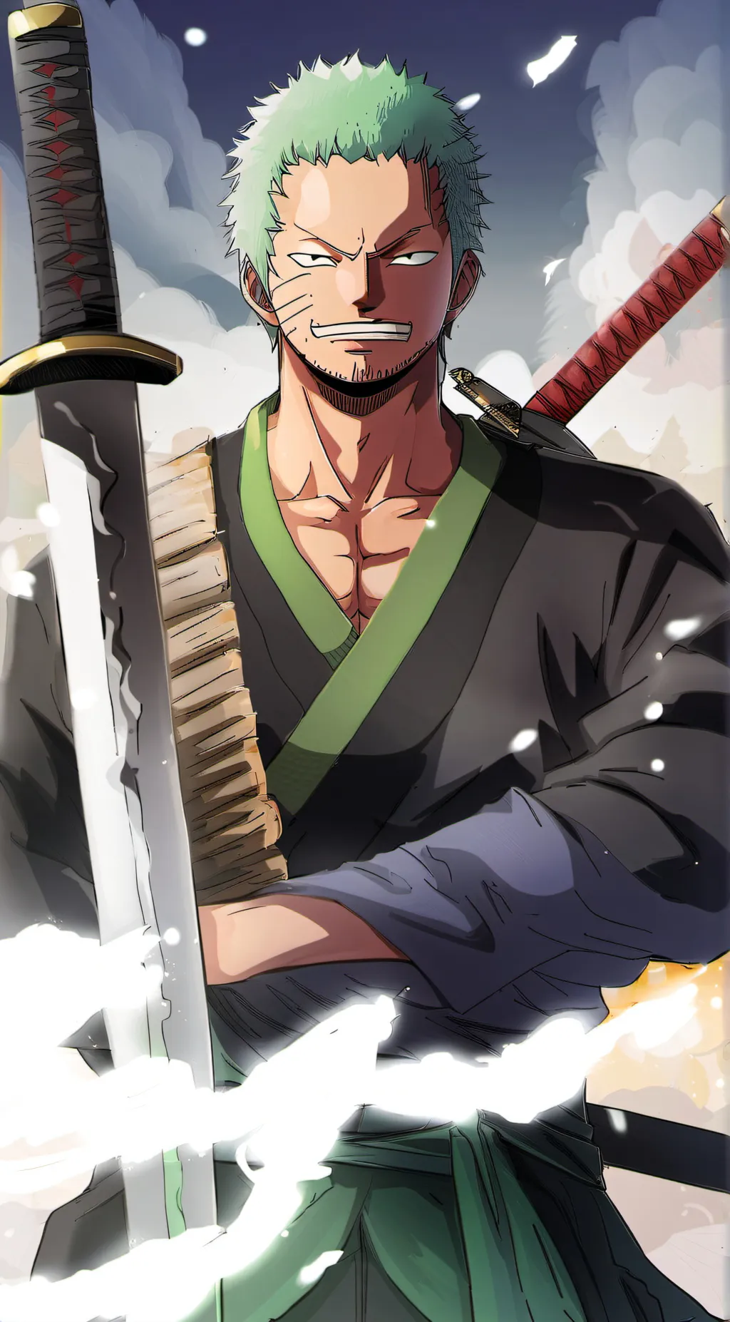ai character: zoro background