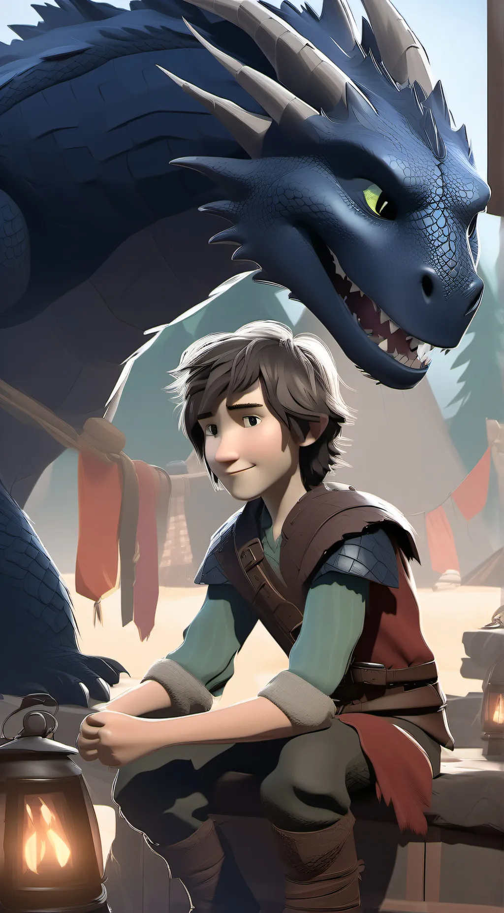 ai character: HTTYD  background