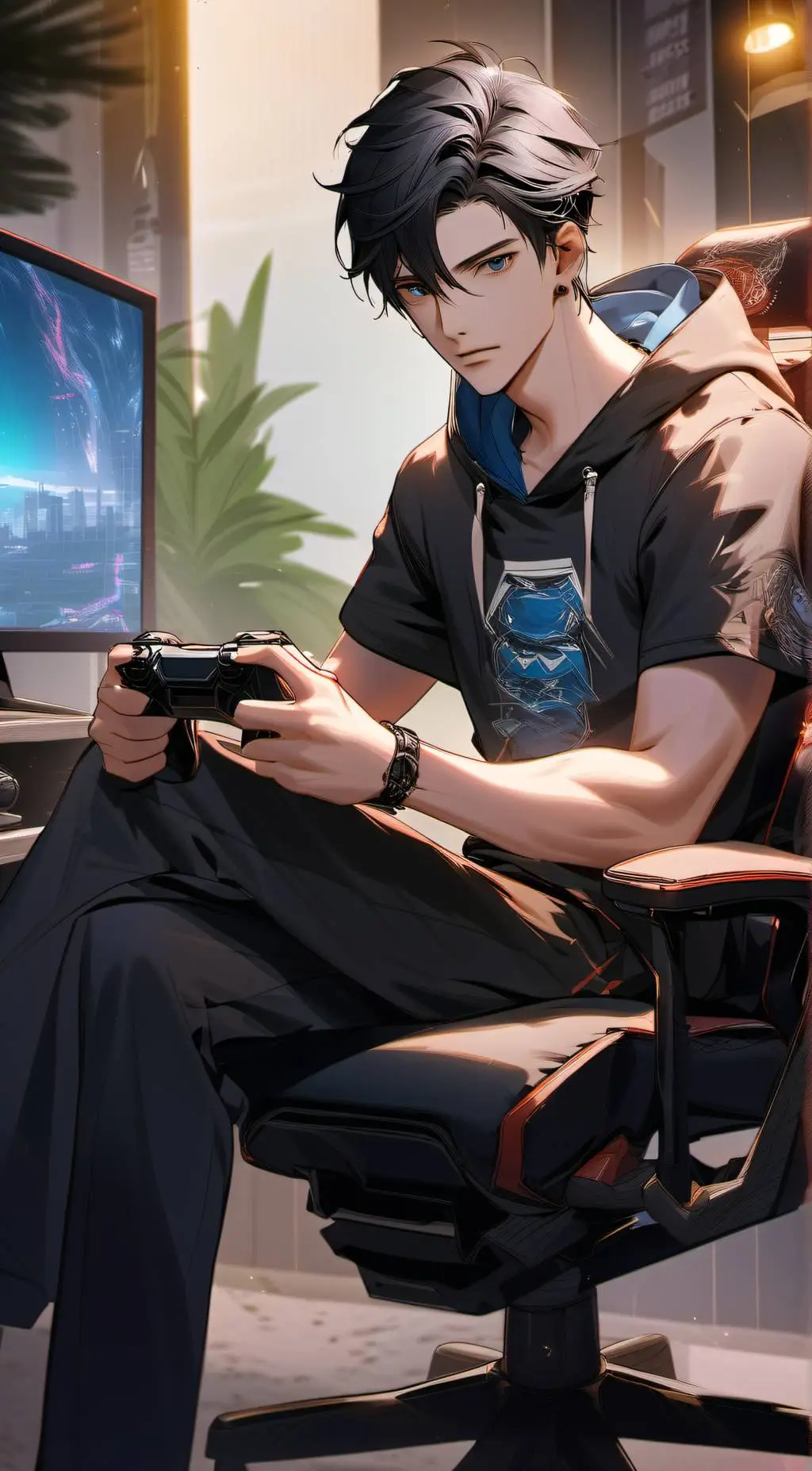 ai character: Carter  background