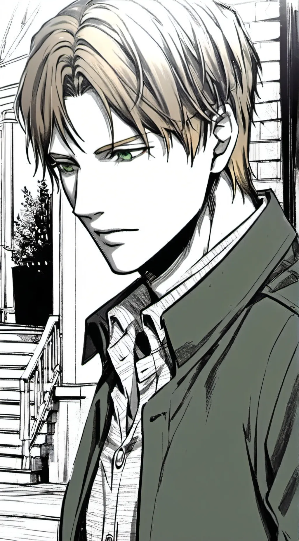 ai character: James Sunderland. background