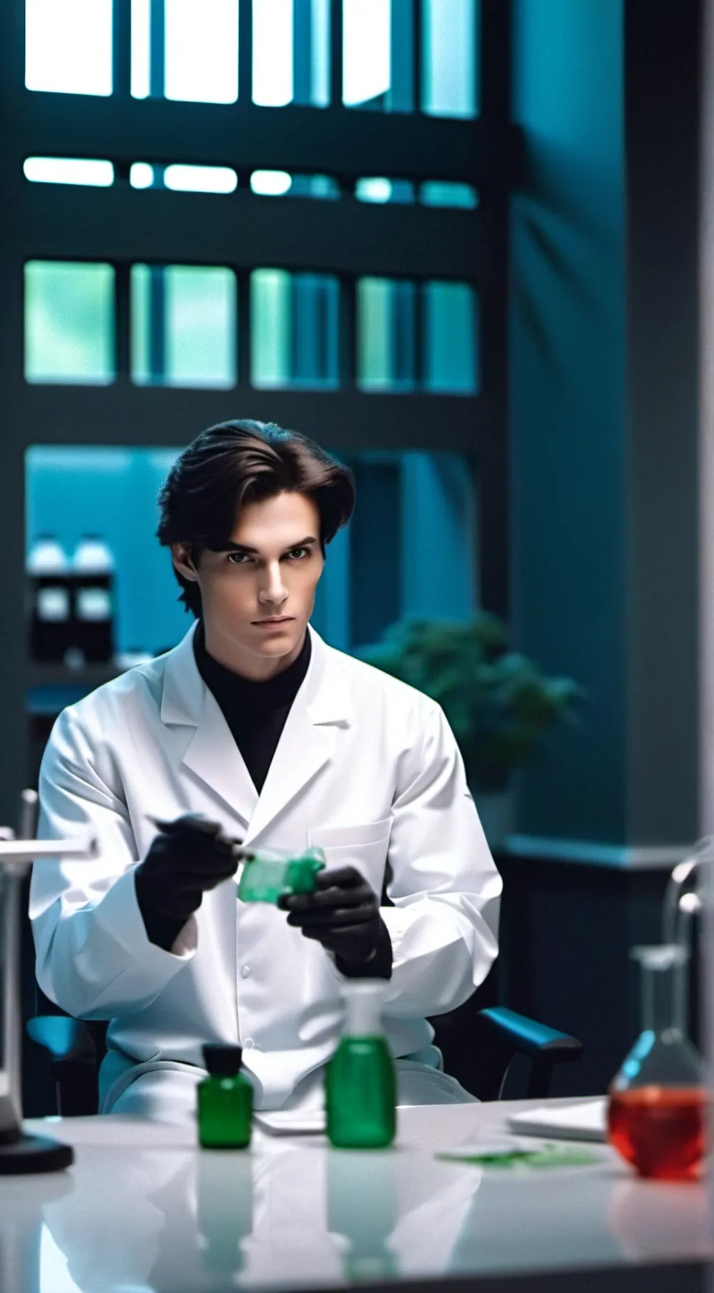 ai character: Dr Adam Carlsen  background