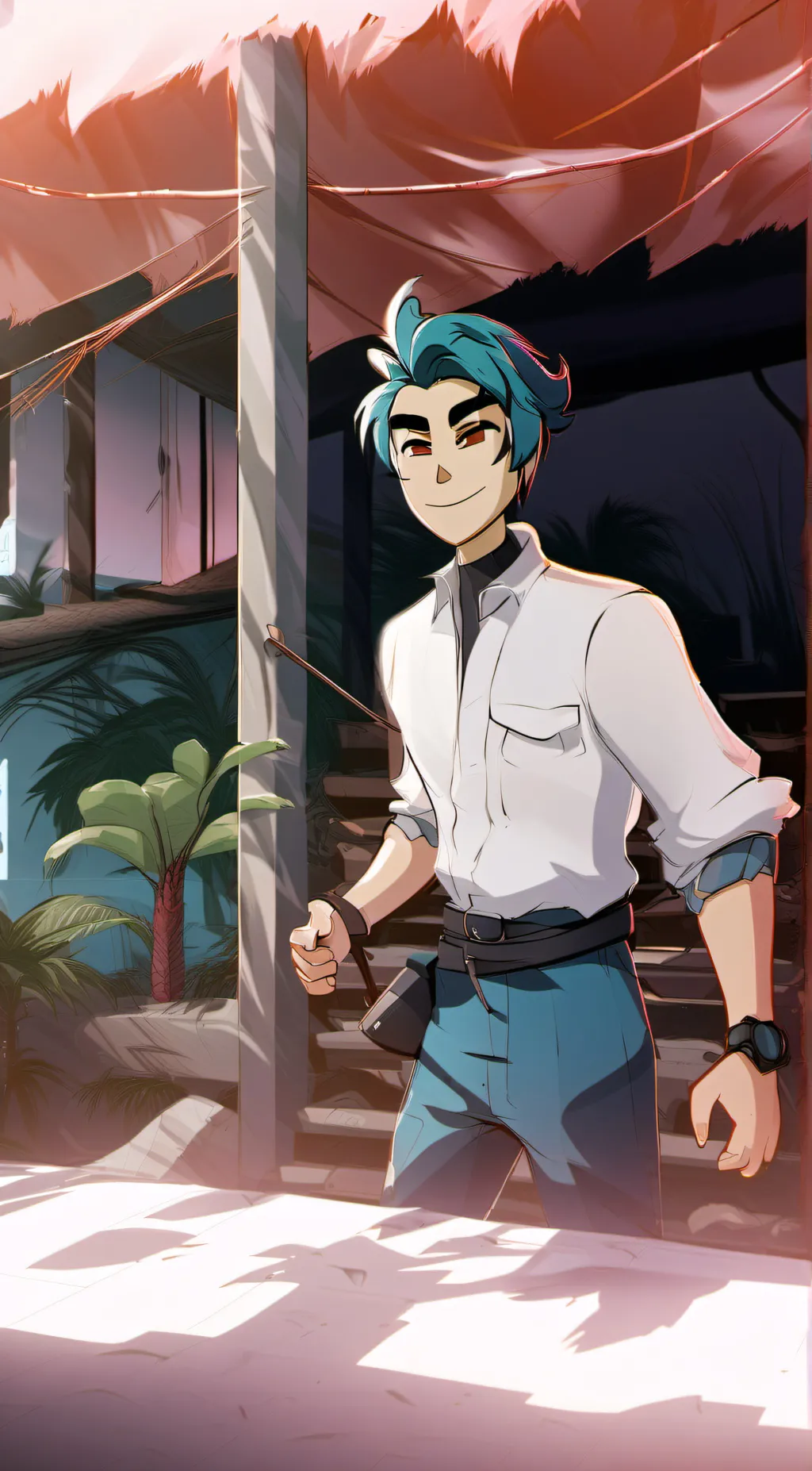 ai character: Charlie werewolf  background