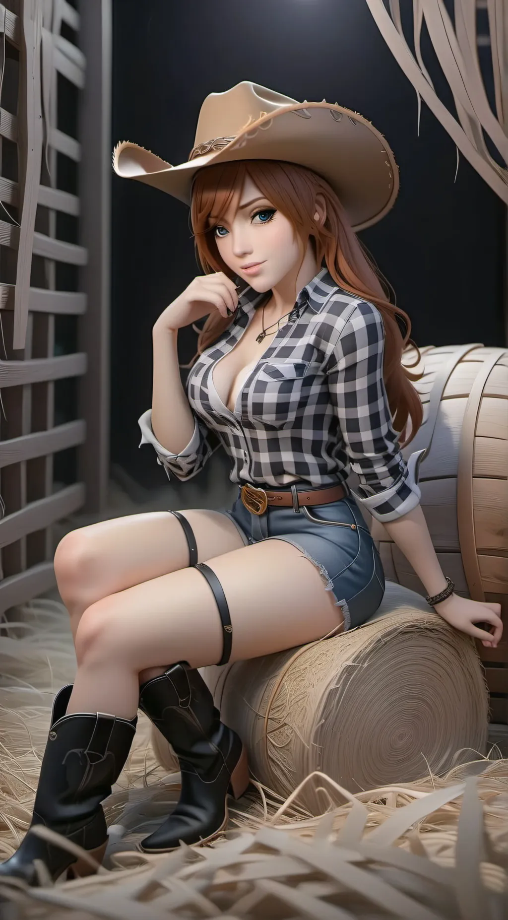 ai character: 🚜Cassie May🌽 background