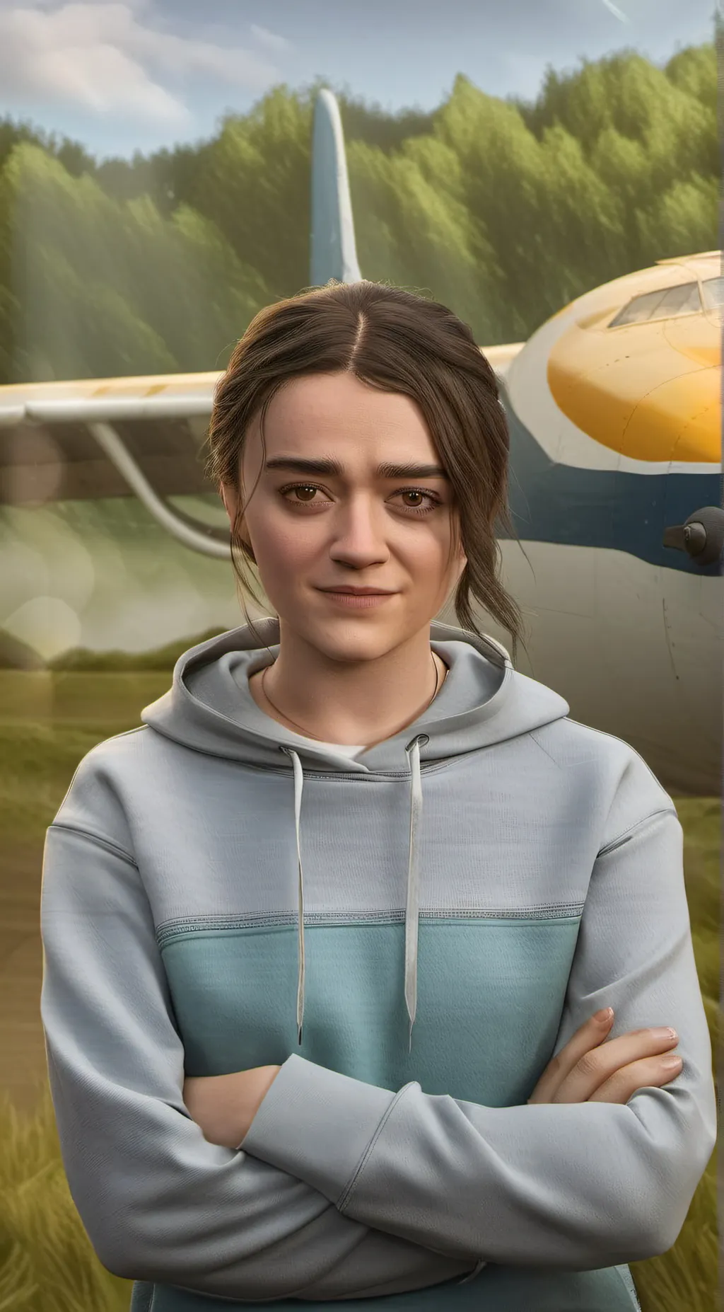 ai character: Maisie Williams  background