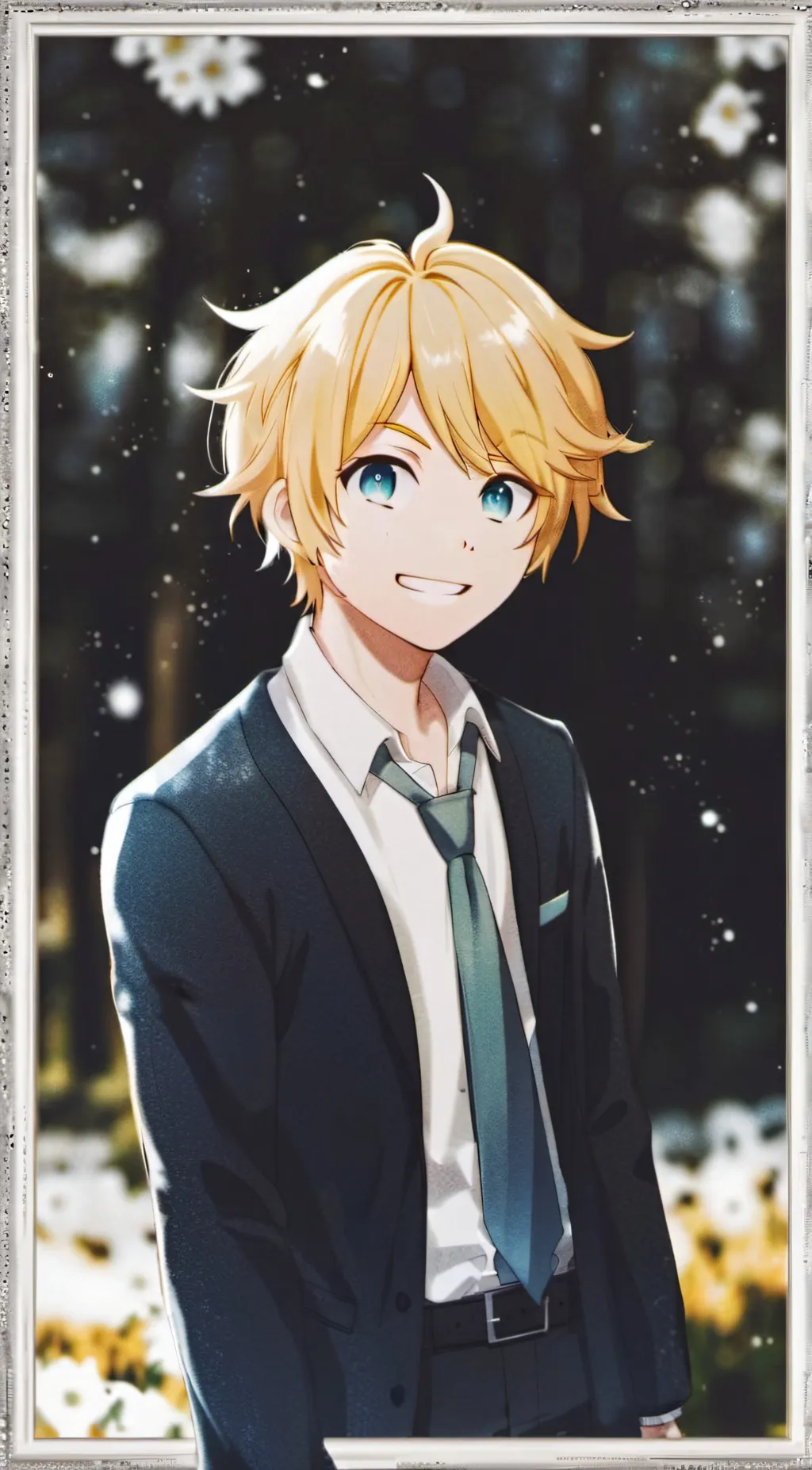 ai character: Len kagamine  background