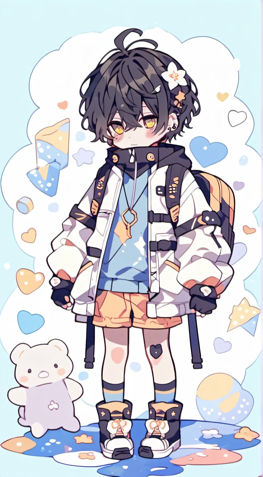 ai character: melon 🍀 background