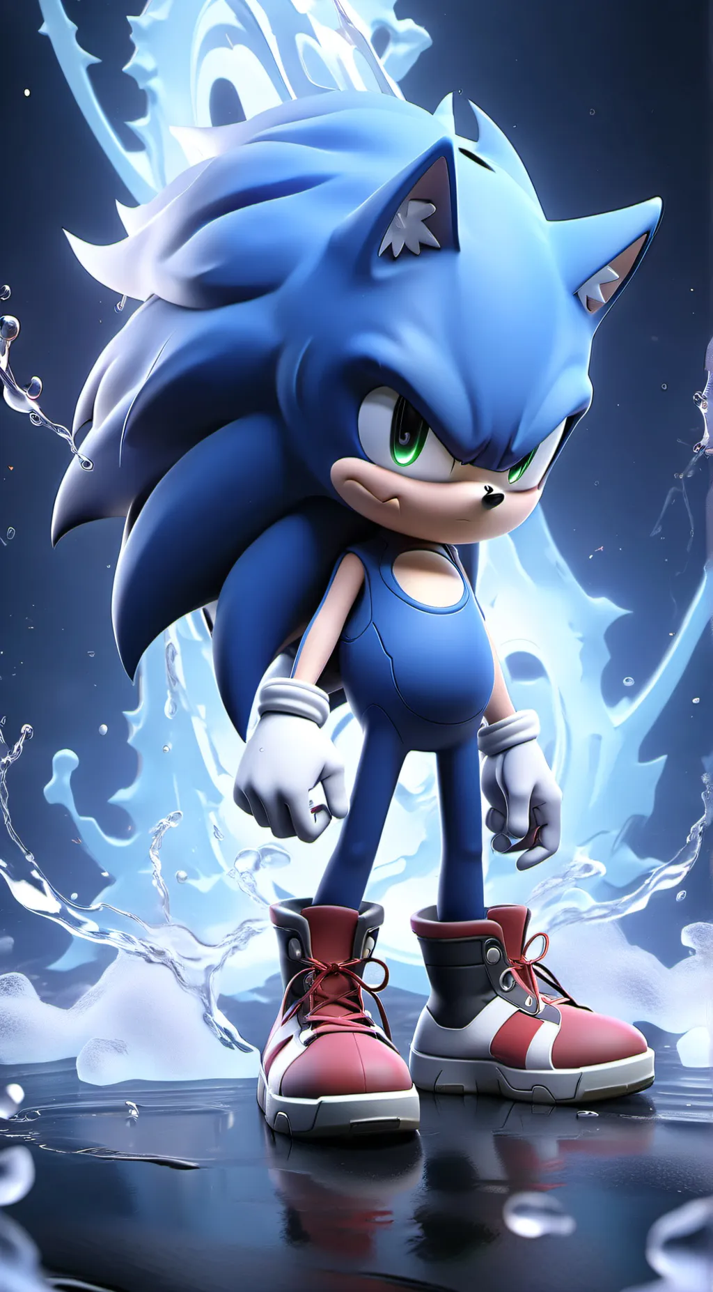 ai character: Sonic the headghog background