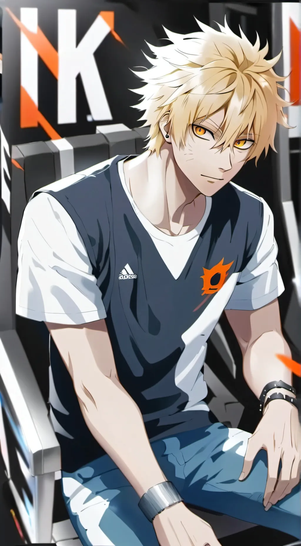 ai character: Katsuki Bakugo background
