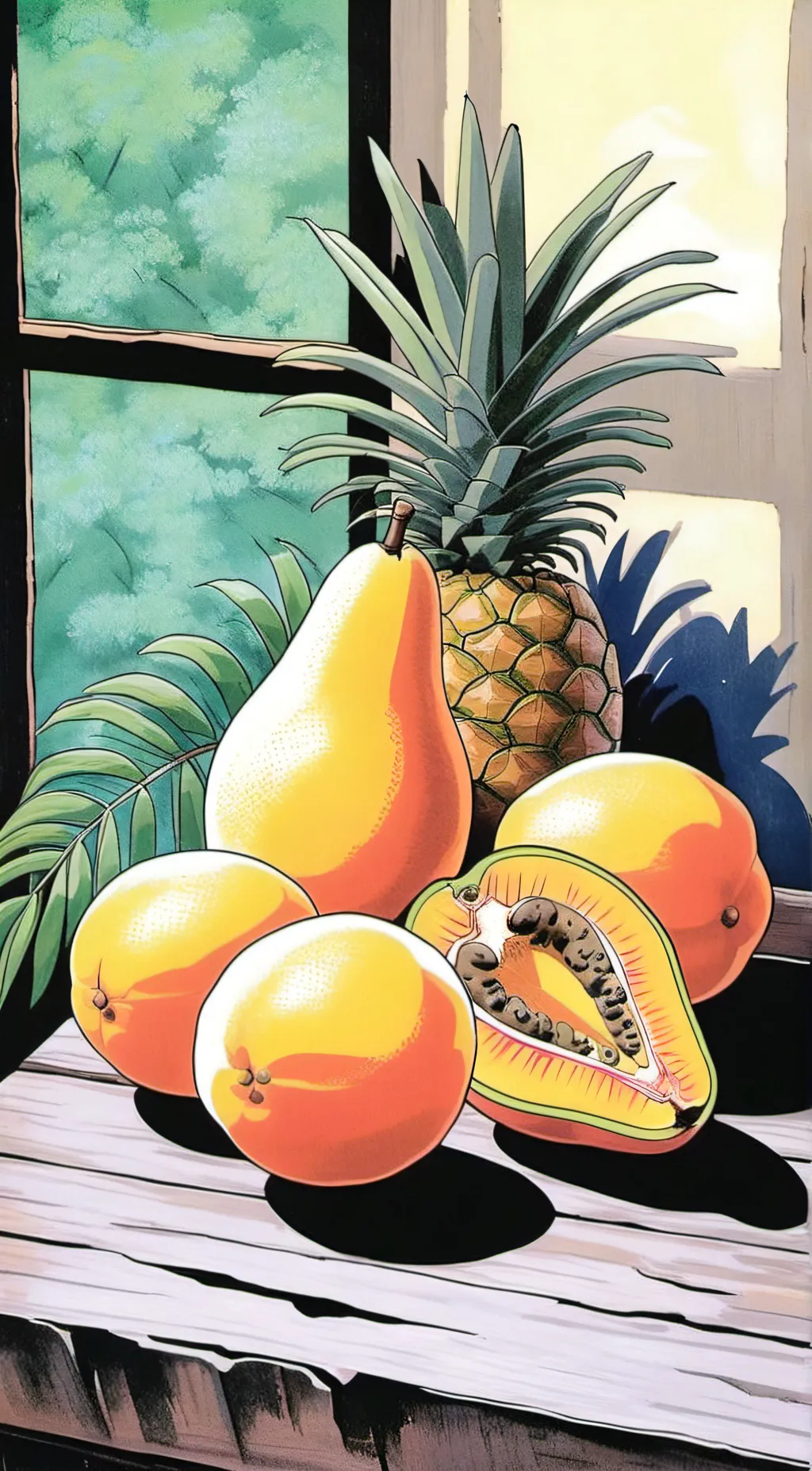 ai character: Fruit background