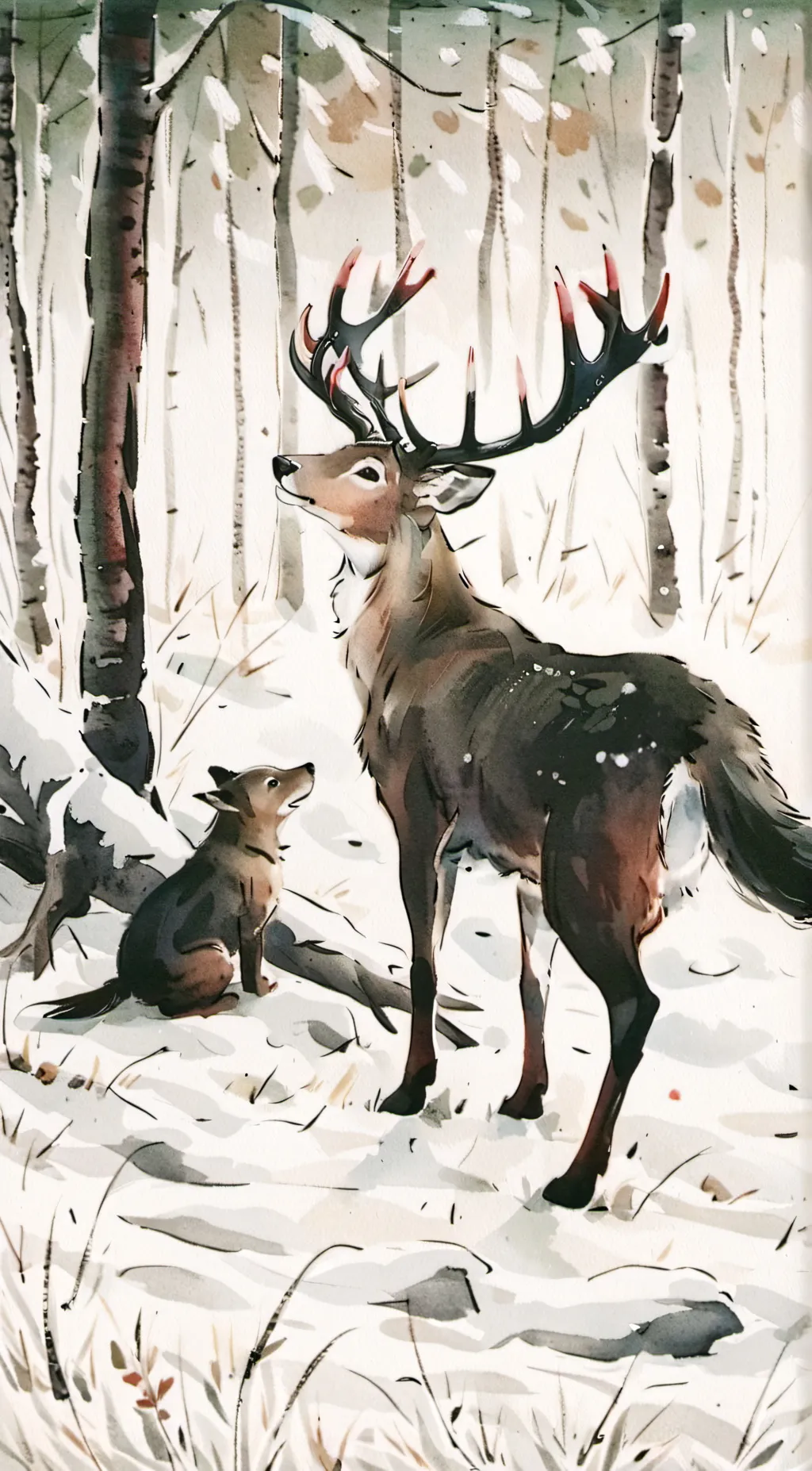 ai character: pregnant deer 🦌 🤰 background