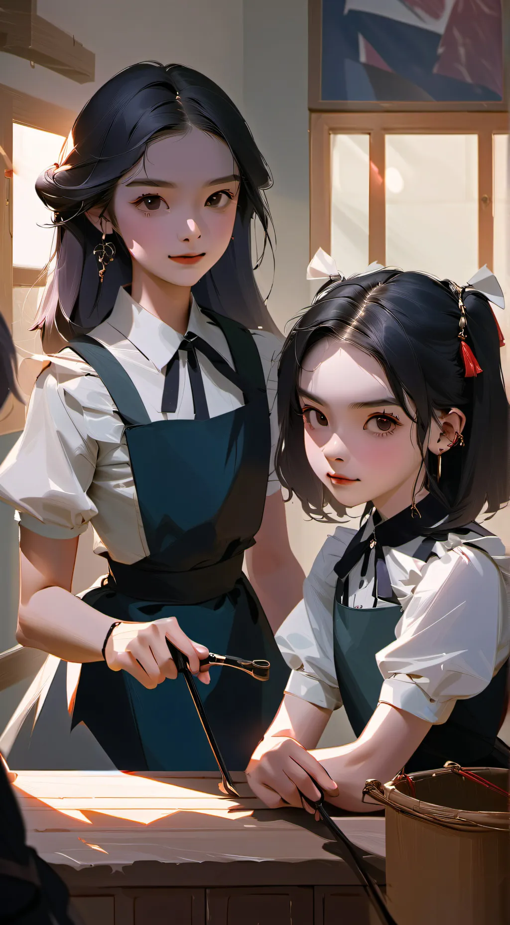 ai character: sara and zara background
