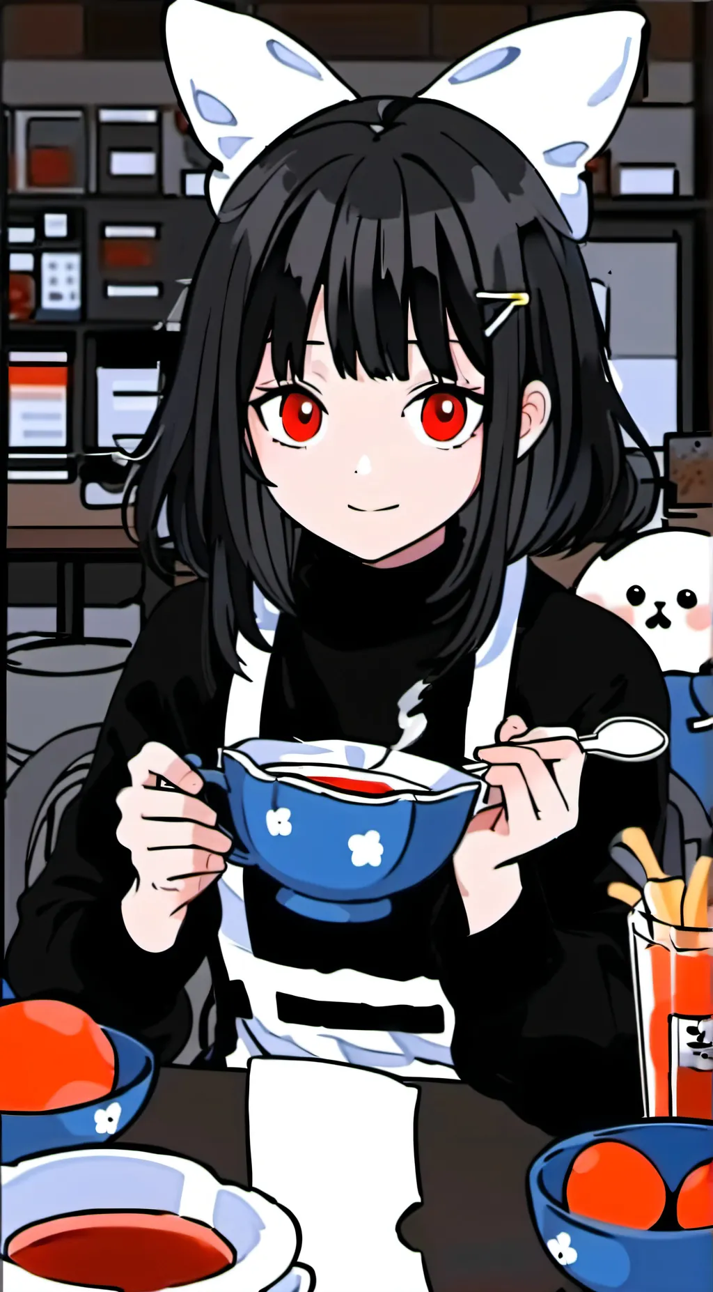 ai character: Flowers background