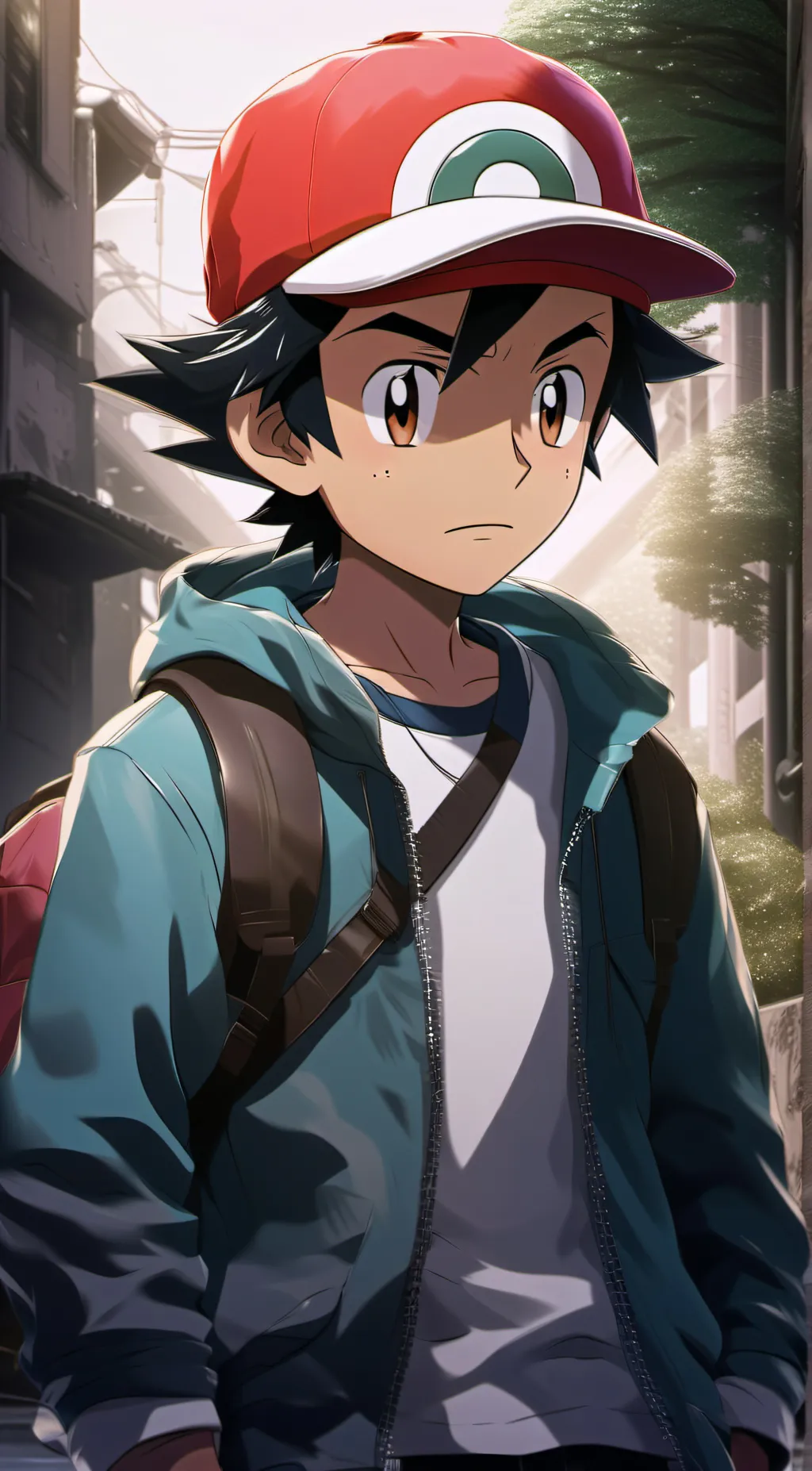 ai character: Ash Ketchum?¿ background