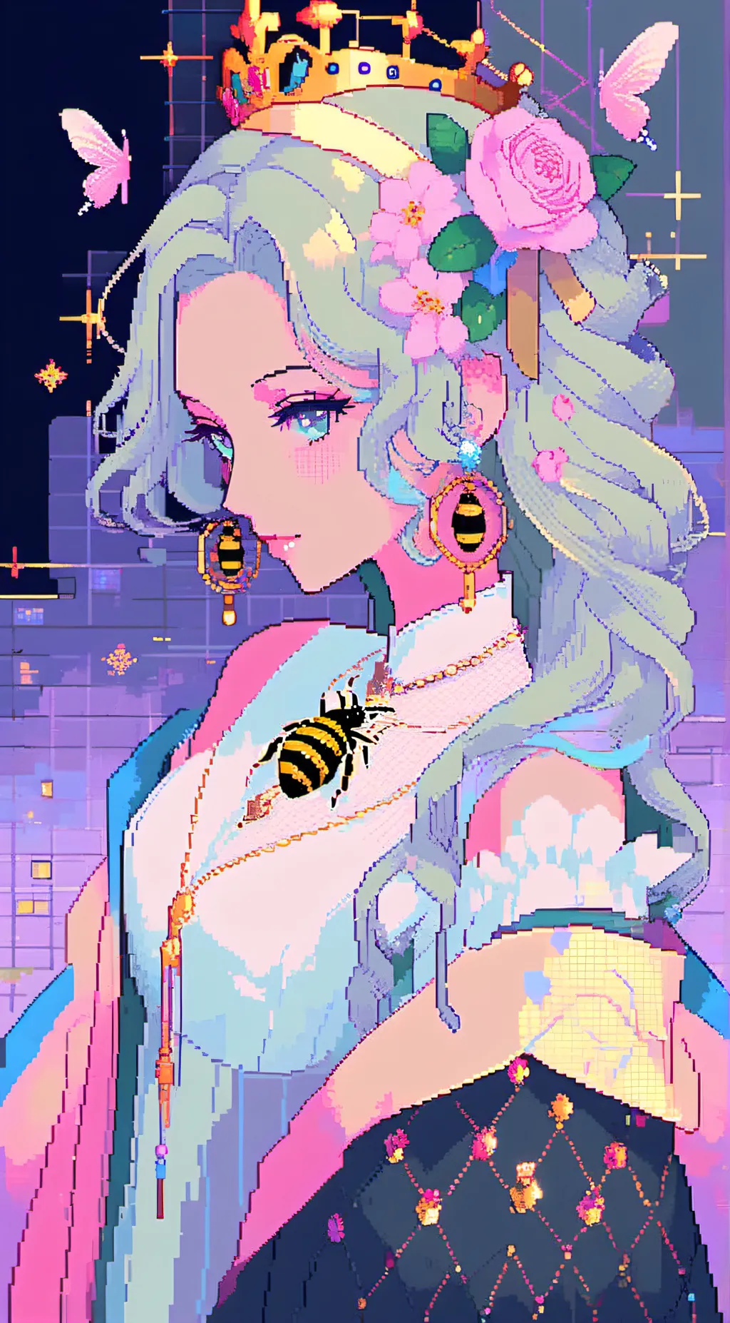 ai character: queen bee background