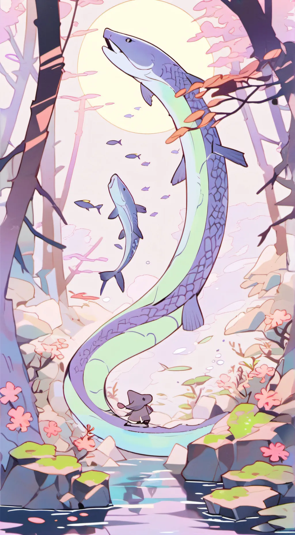 ai character: Smiling  Critter  background