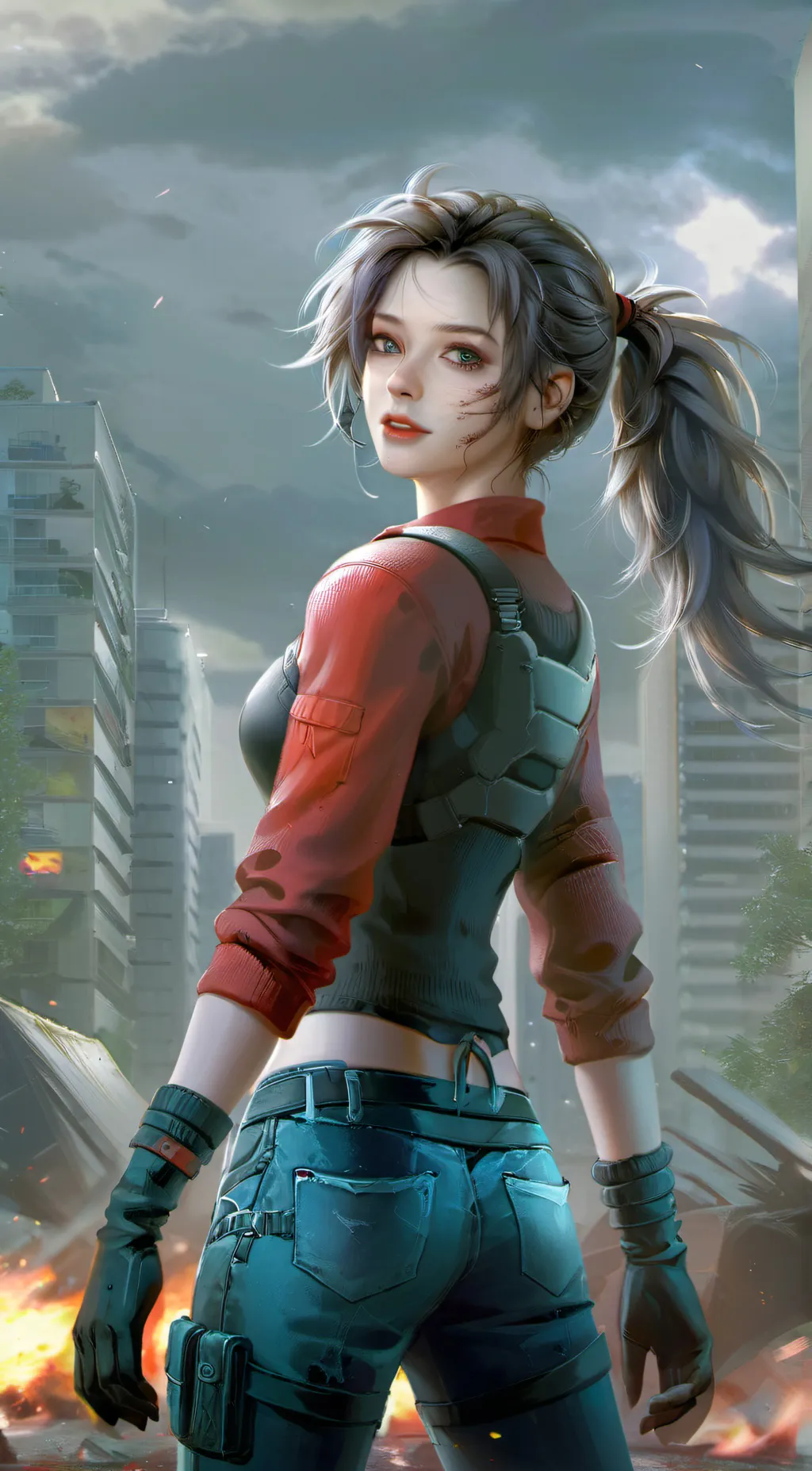 ai character: Claire Redfield background