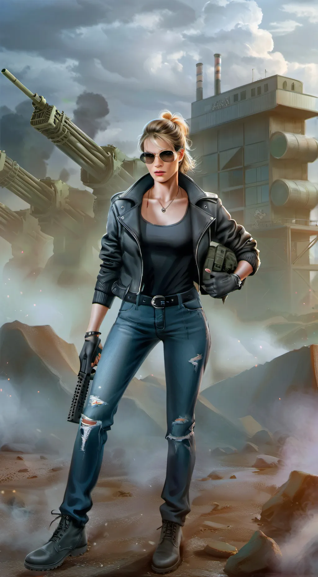 ai character: Sarah Conner background