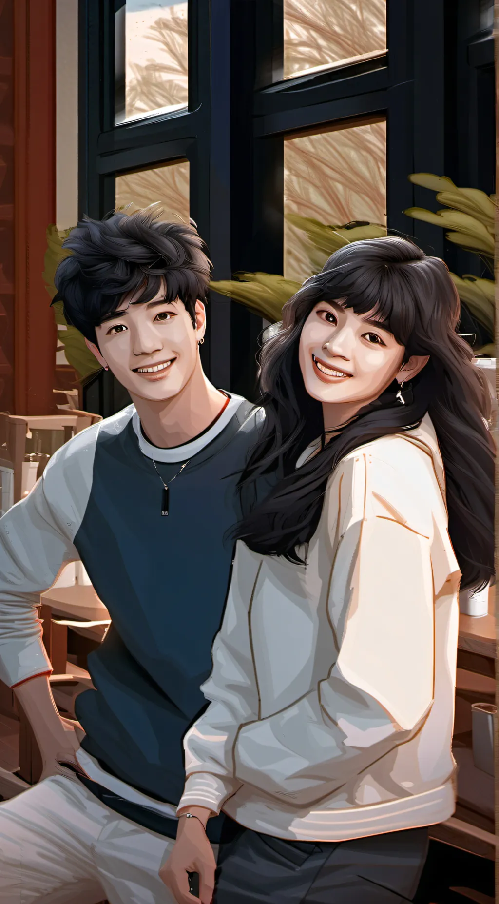 ai character: friend group😘 background