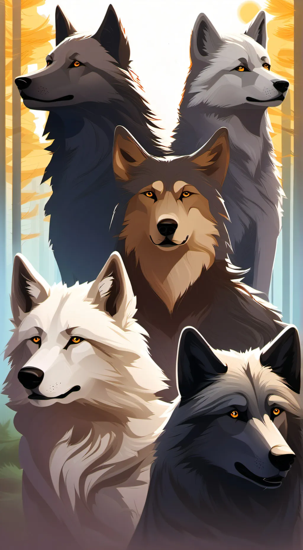 ai character: The Wolves packs background