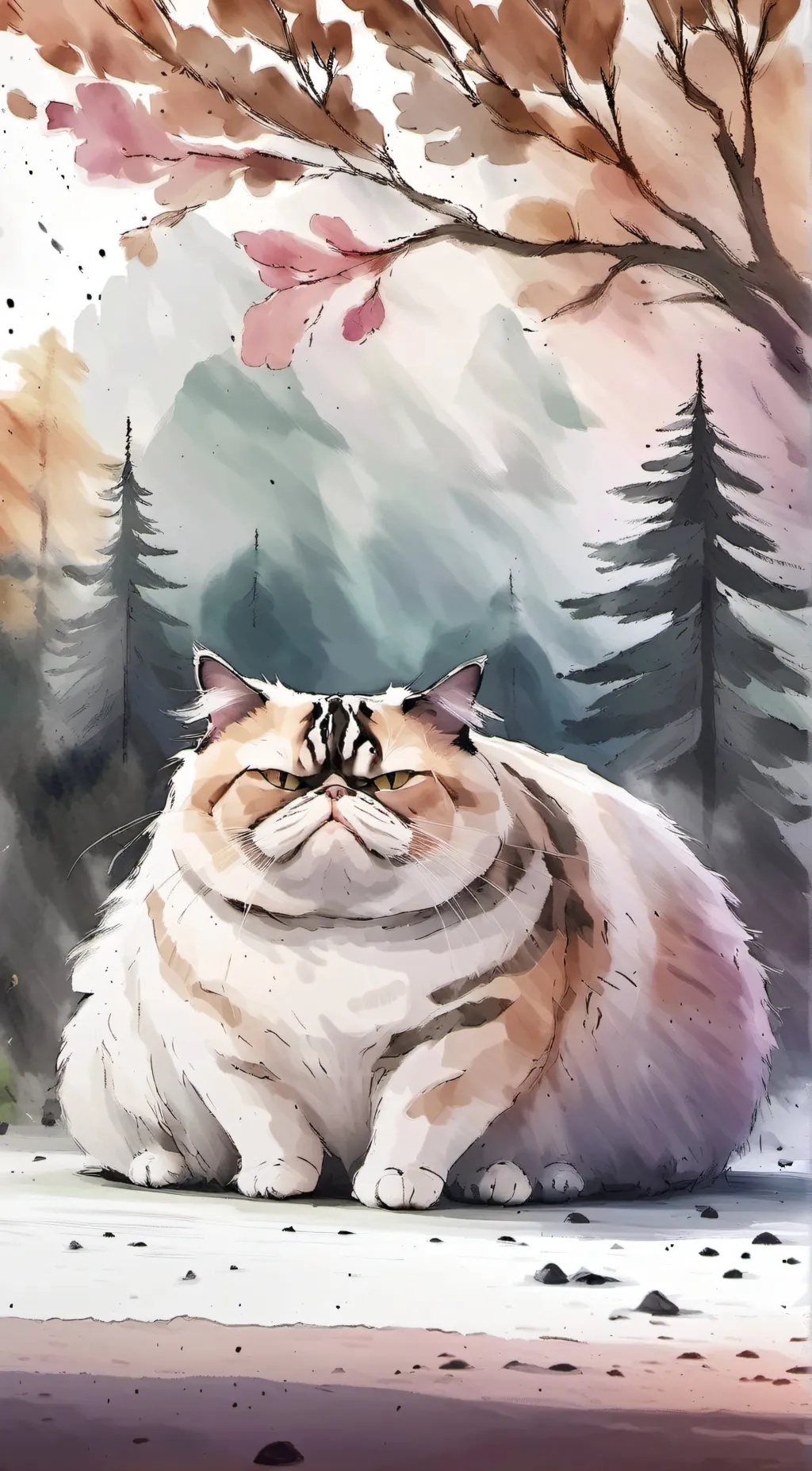 ai character: fattest cat background