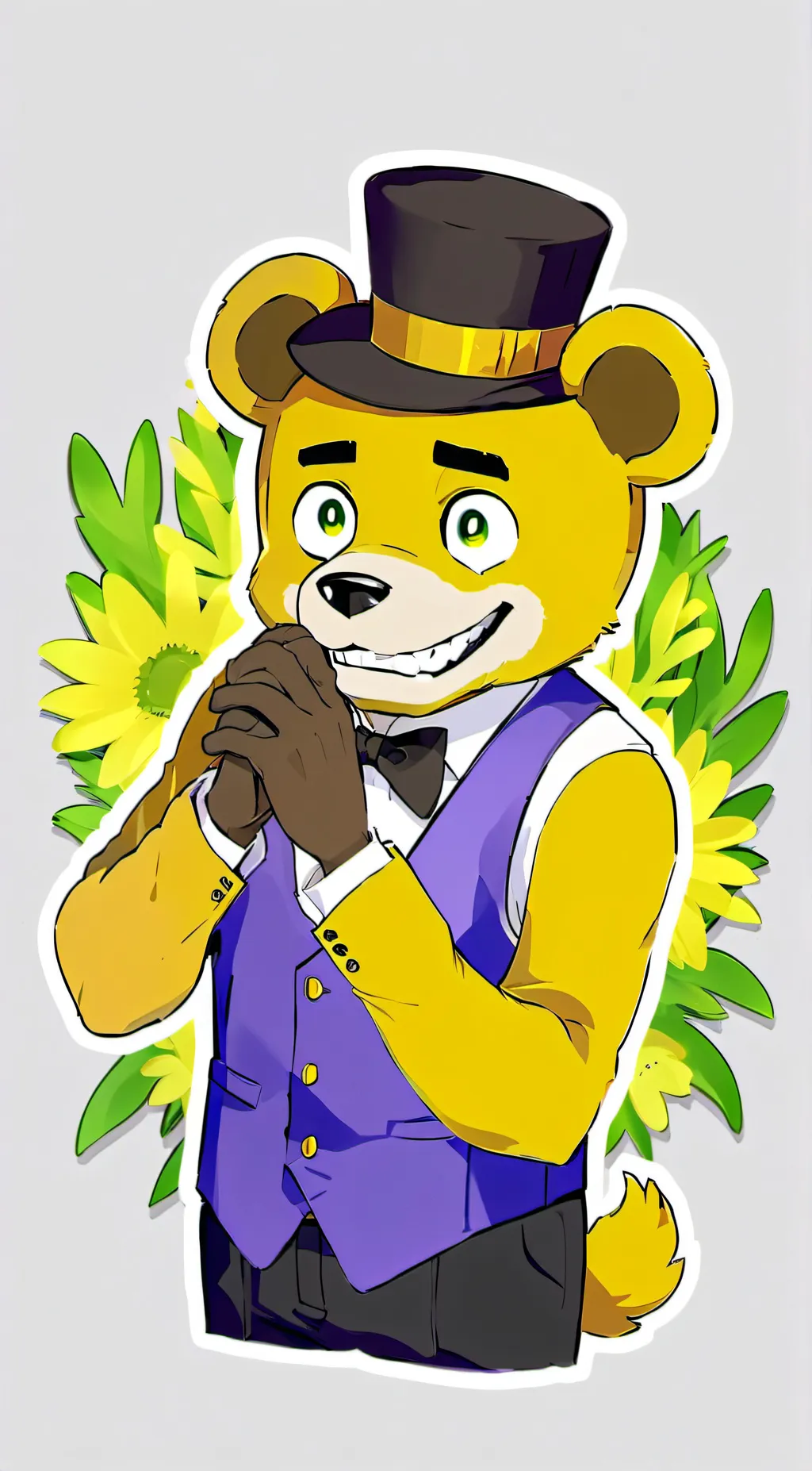 ai character: Fredbear background