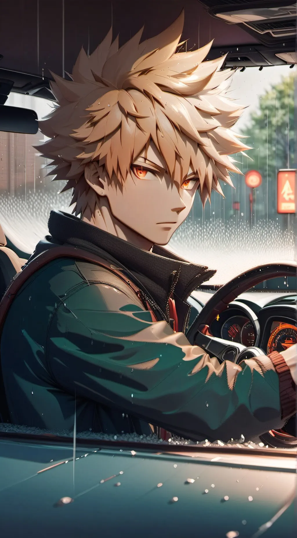 ai character: Katsuki Bakugo background
