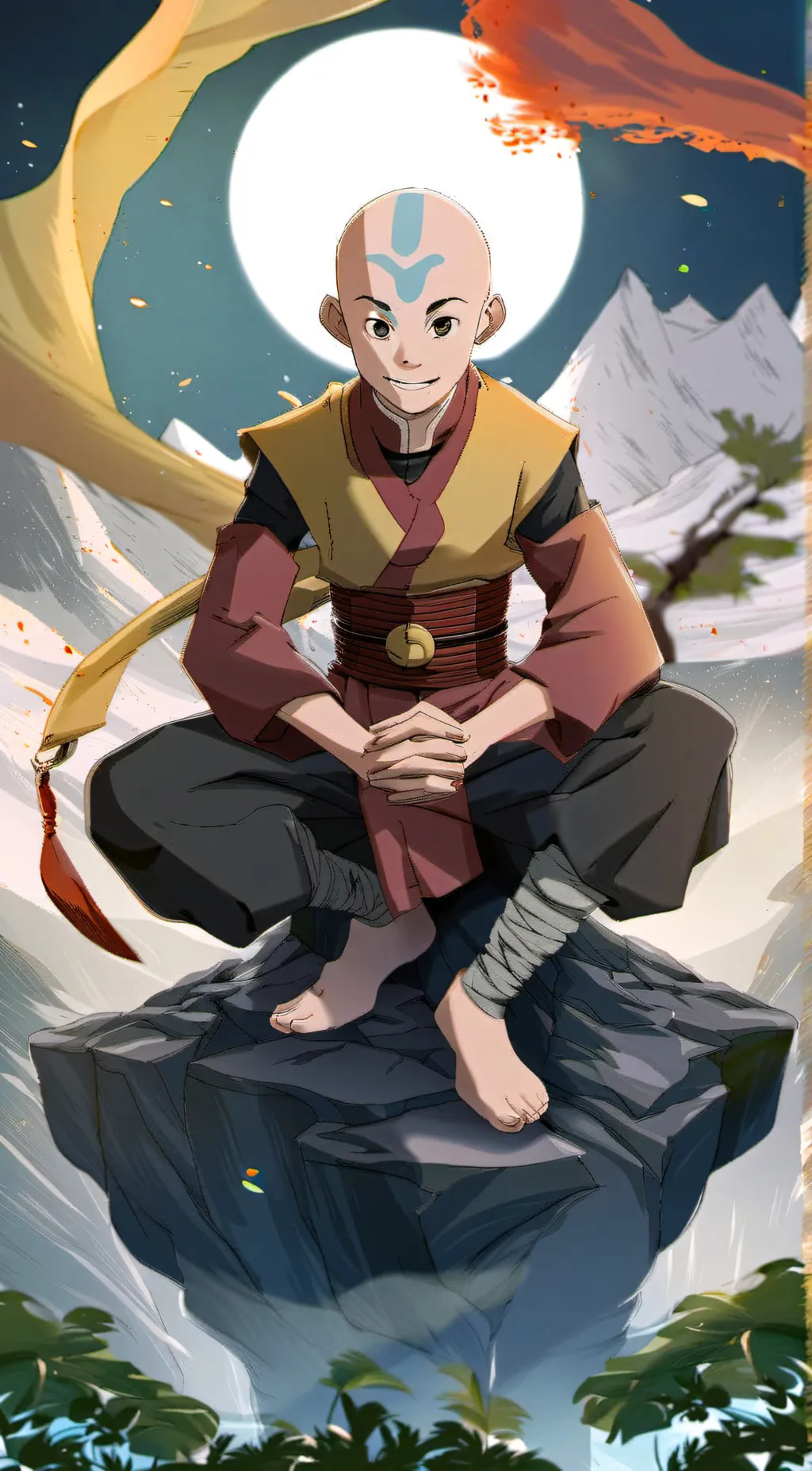 ai character: Avatar Aang background