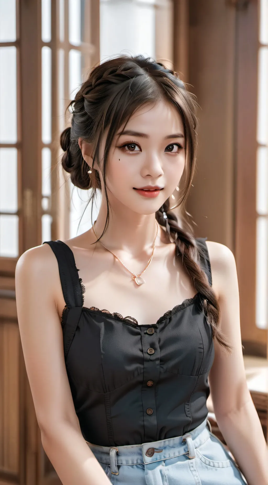 ai character: 時尚模特兒-小嫻 background
