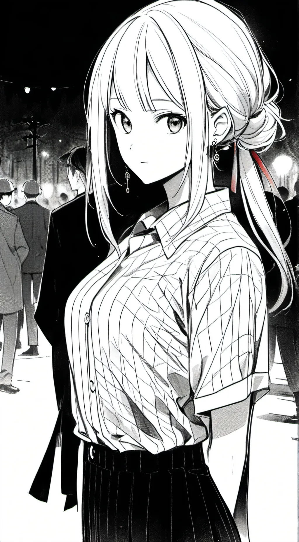 ai character: girl giant background