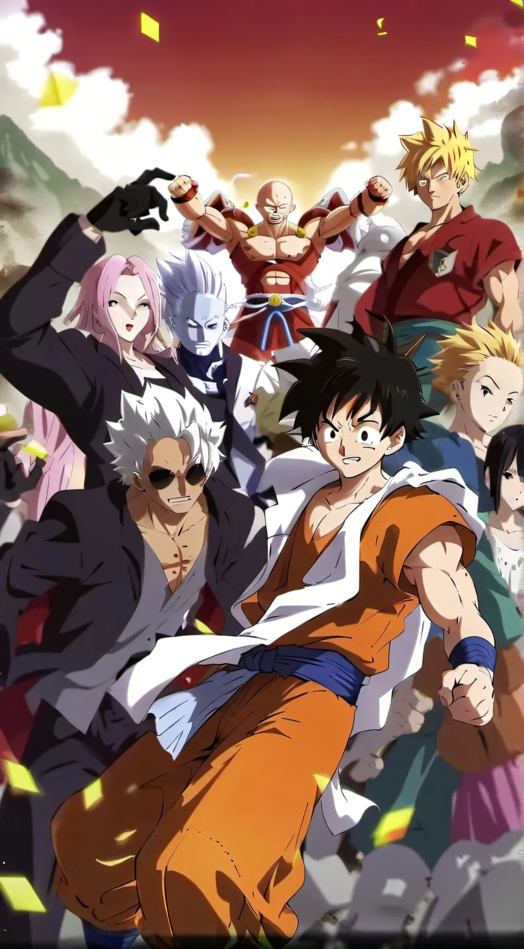 ai character: Anime Multiverse background