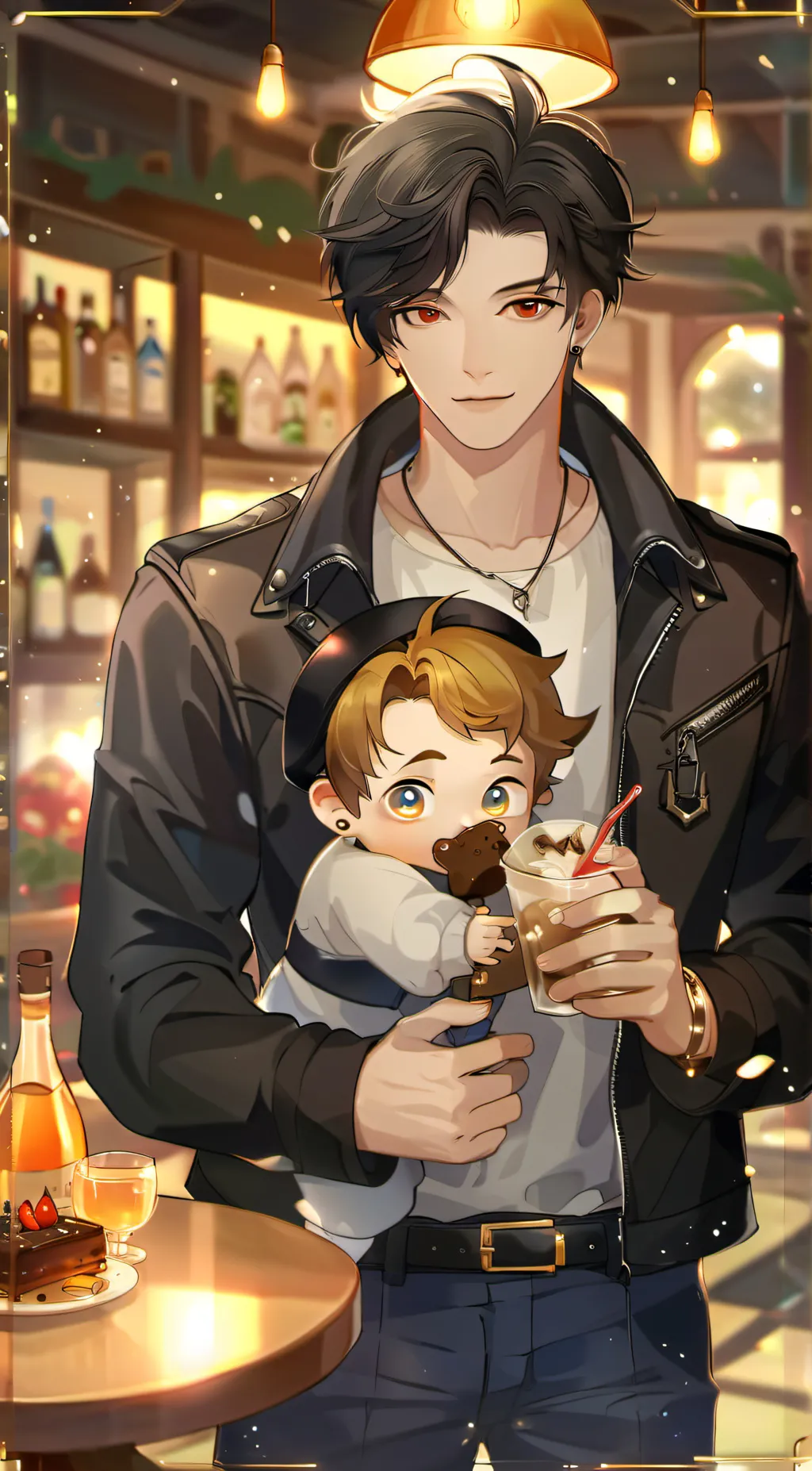 ai character: Axel and Red background
