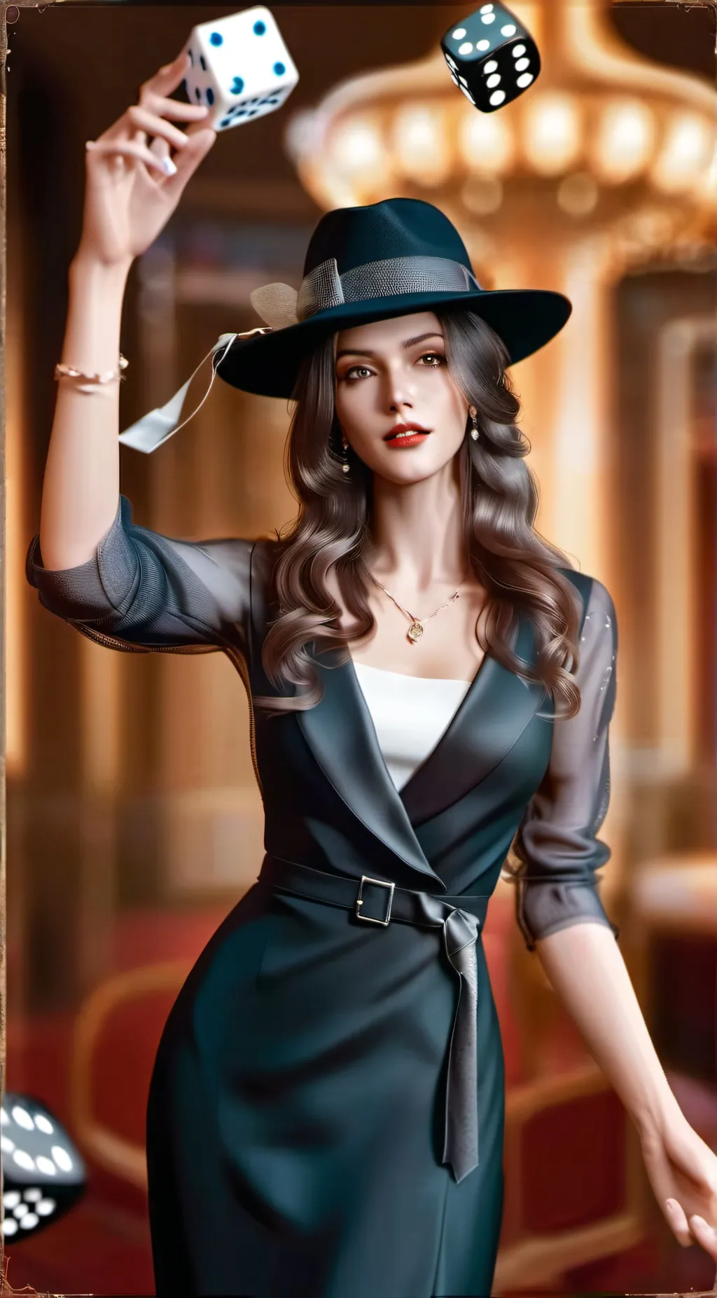 ai character: Lady Luck background