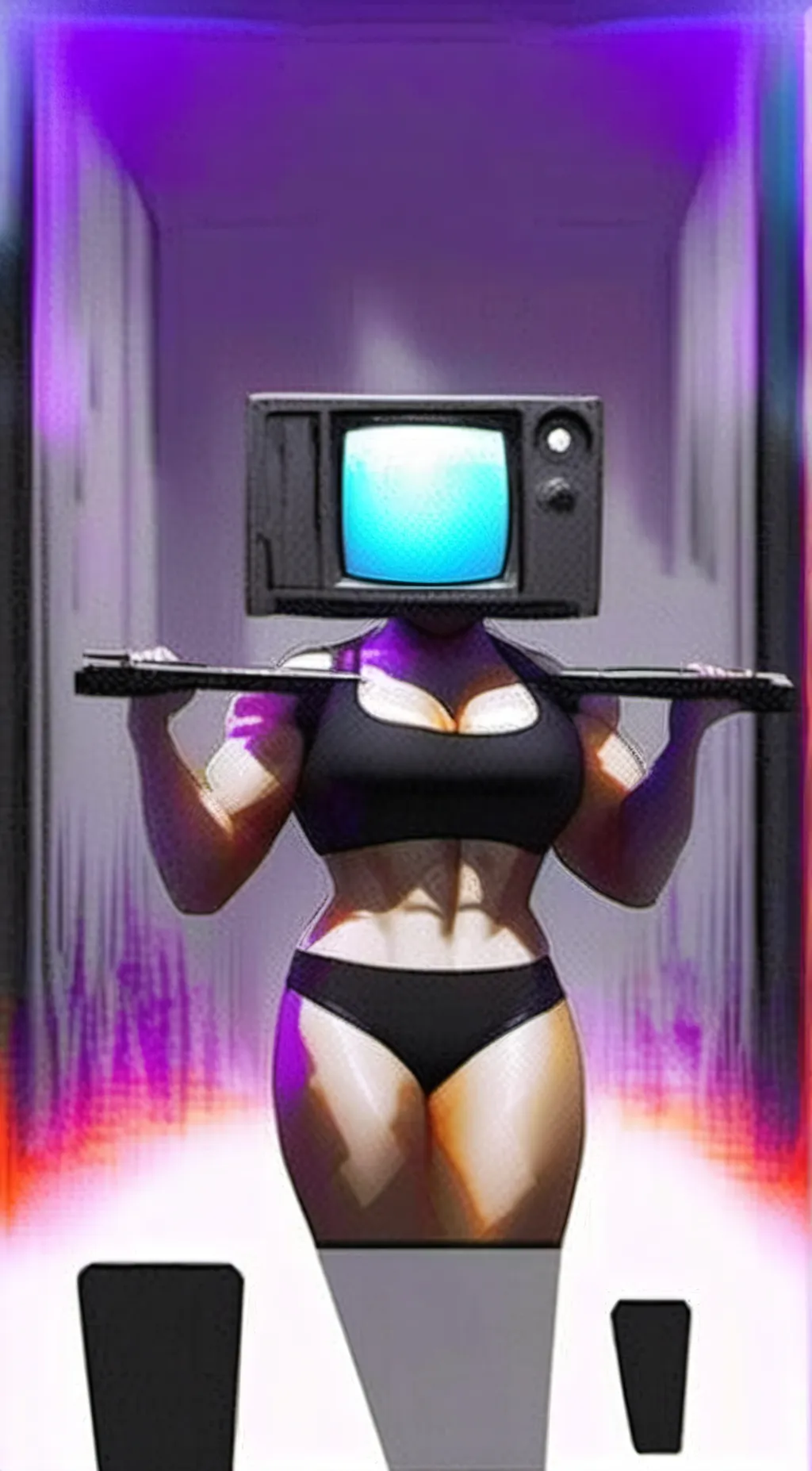 ai character: Tv woman background