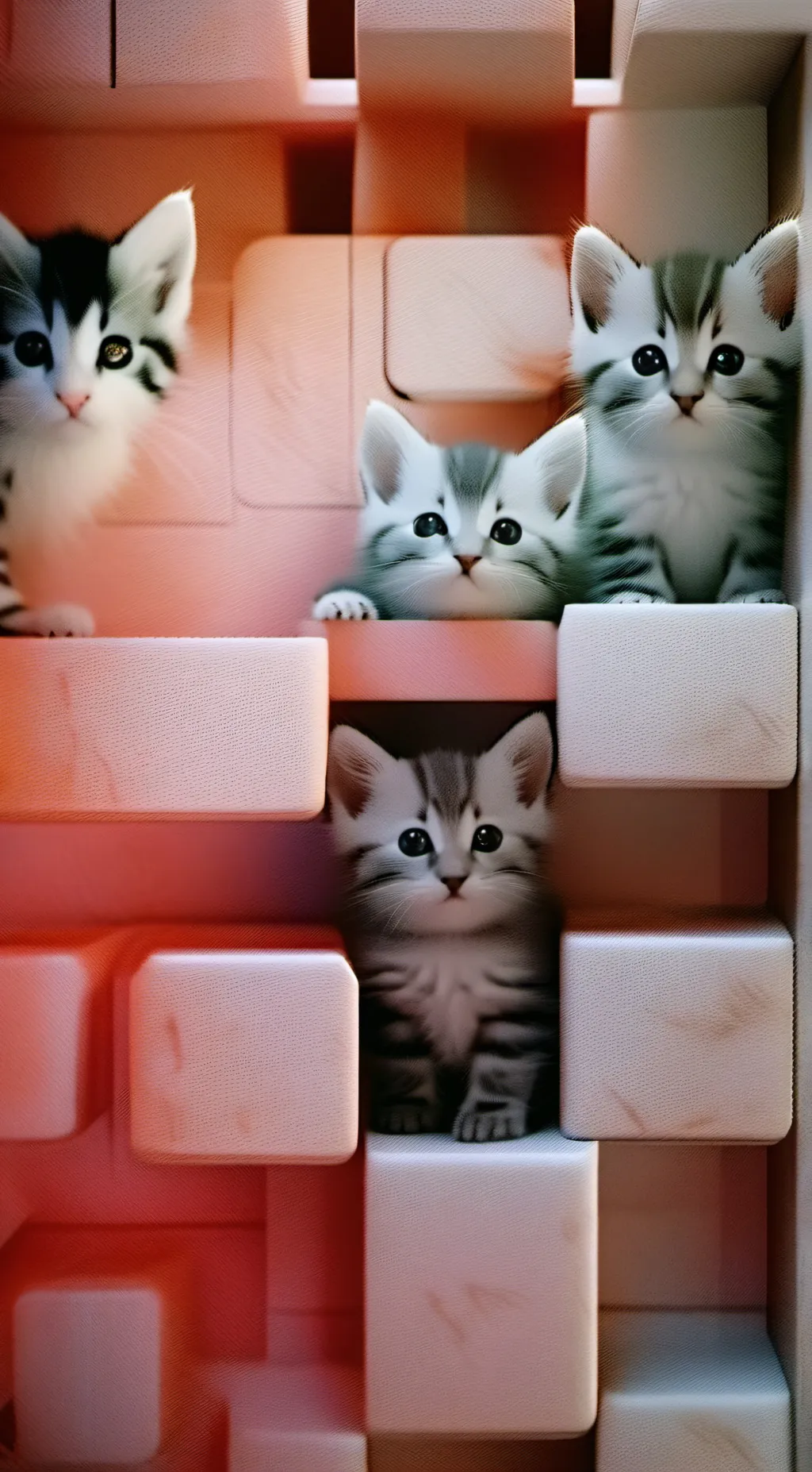 ai character: kittens in a box background