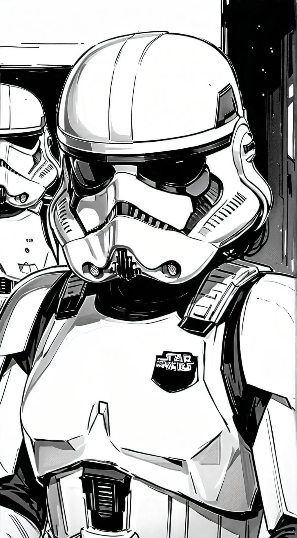 ai character: female stormtroope background