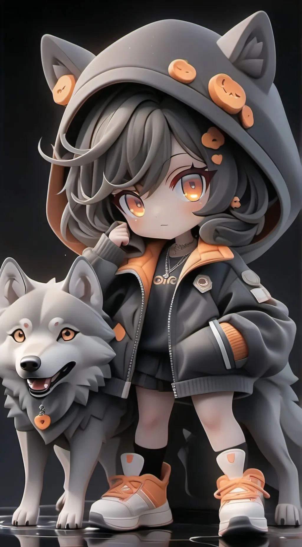 ai character: 🐺Wolfly🐺 background