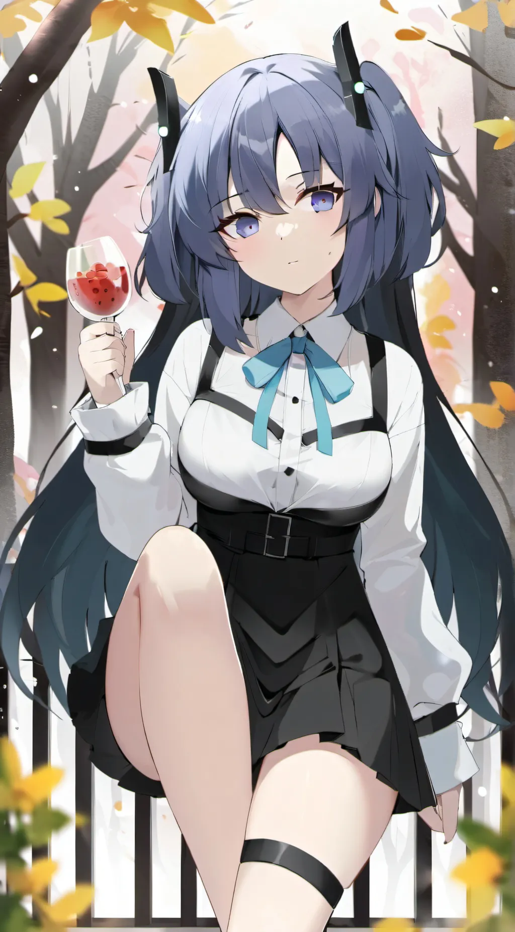 ai character: yuuka but yandere background